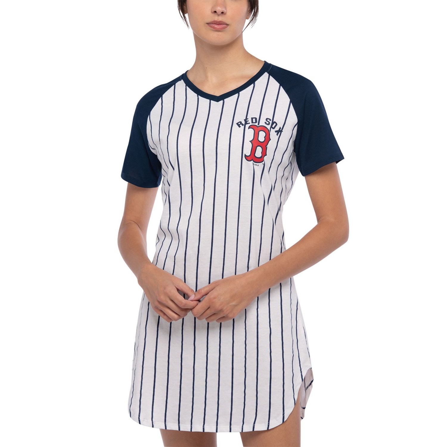 Concepts Sport Boston Red Sox Vigor Pinstripe Nightshirt - view number 4