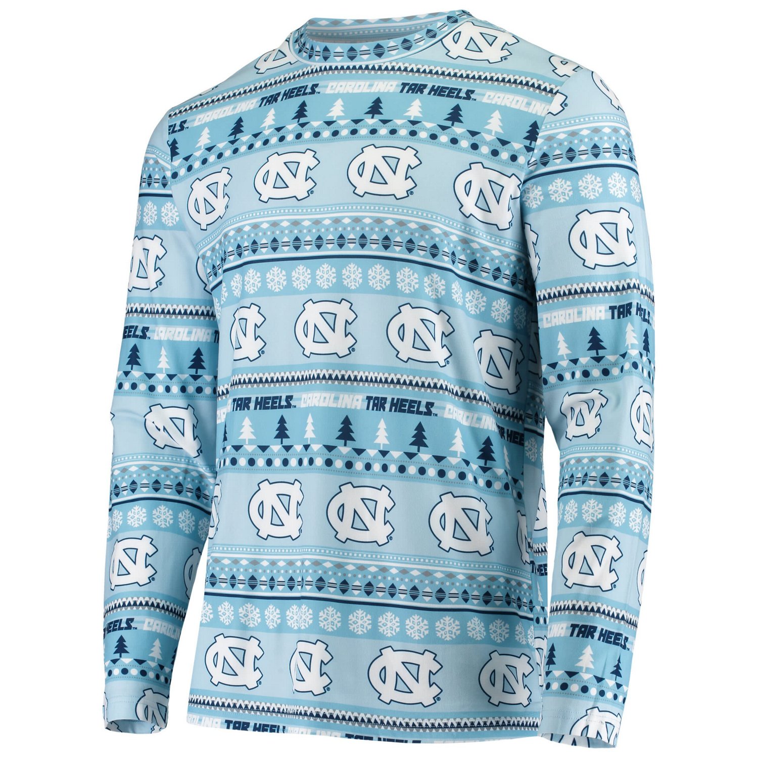 Concepts Sport Carolina North Carolina Tar Heels Ugly Sweater Knit Long Sleeve Top and Pant Set - view number 2