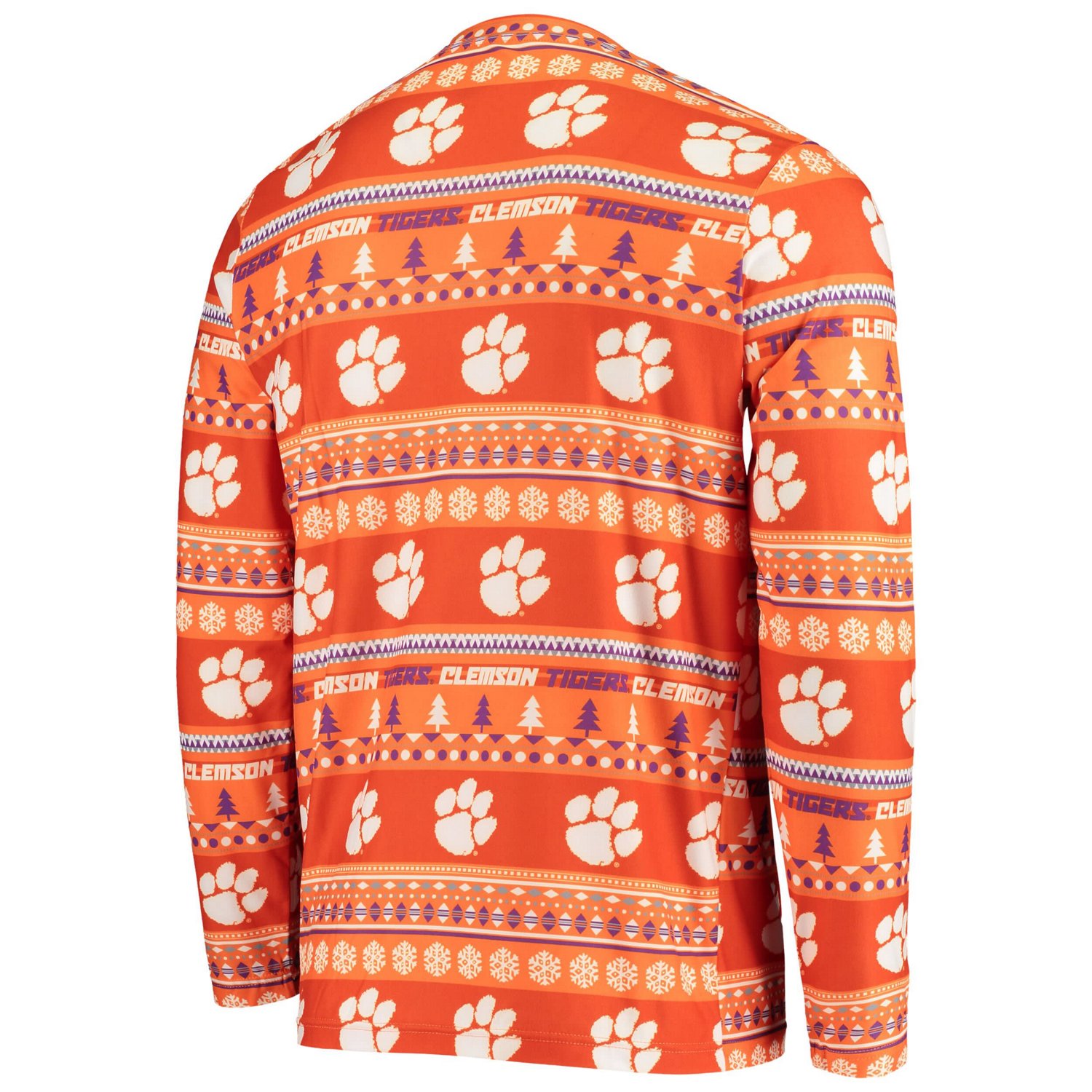 Concepts Sport Clemson Tigers Ugly Sweater Knit Long Sleeve Top and Pant Set