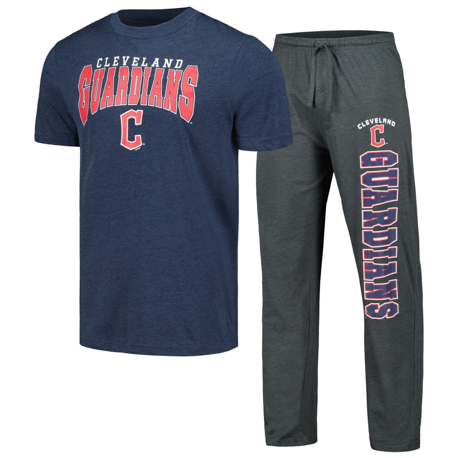 Concepts Sport Cleveland Guardians Meter T-Shirt  Pants Sleep Set                                                                - view number 1