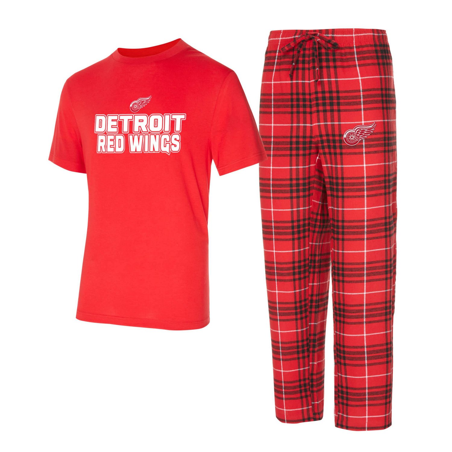 Concepts Sport Detroit Wings Vector T-Shirt  Pants Sleep Set