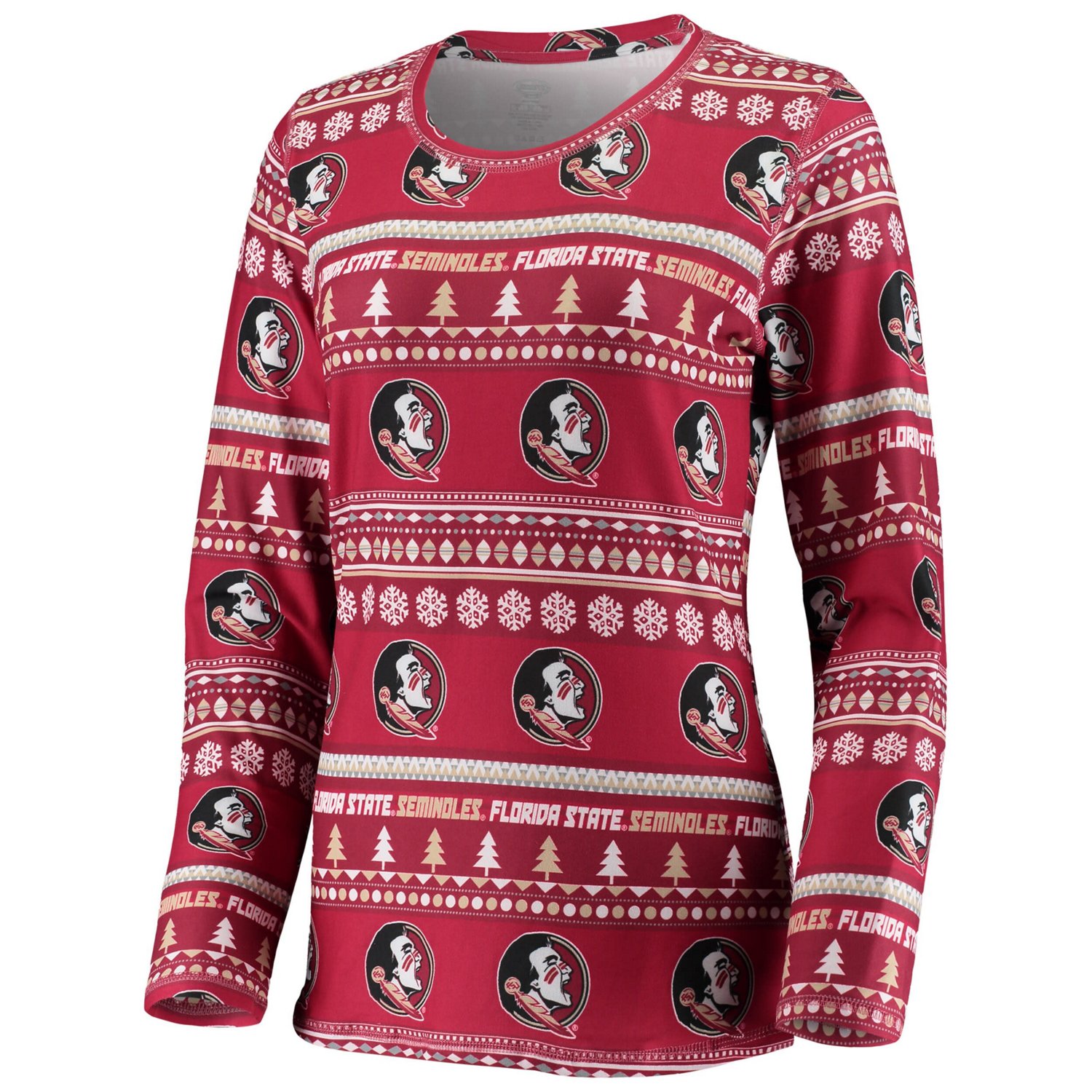 Concepts Sport Florida State Seminoles Holiday Long Sleeve T-Shirt  Pants Sleep Set                                              - view number 2