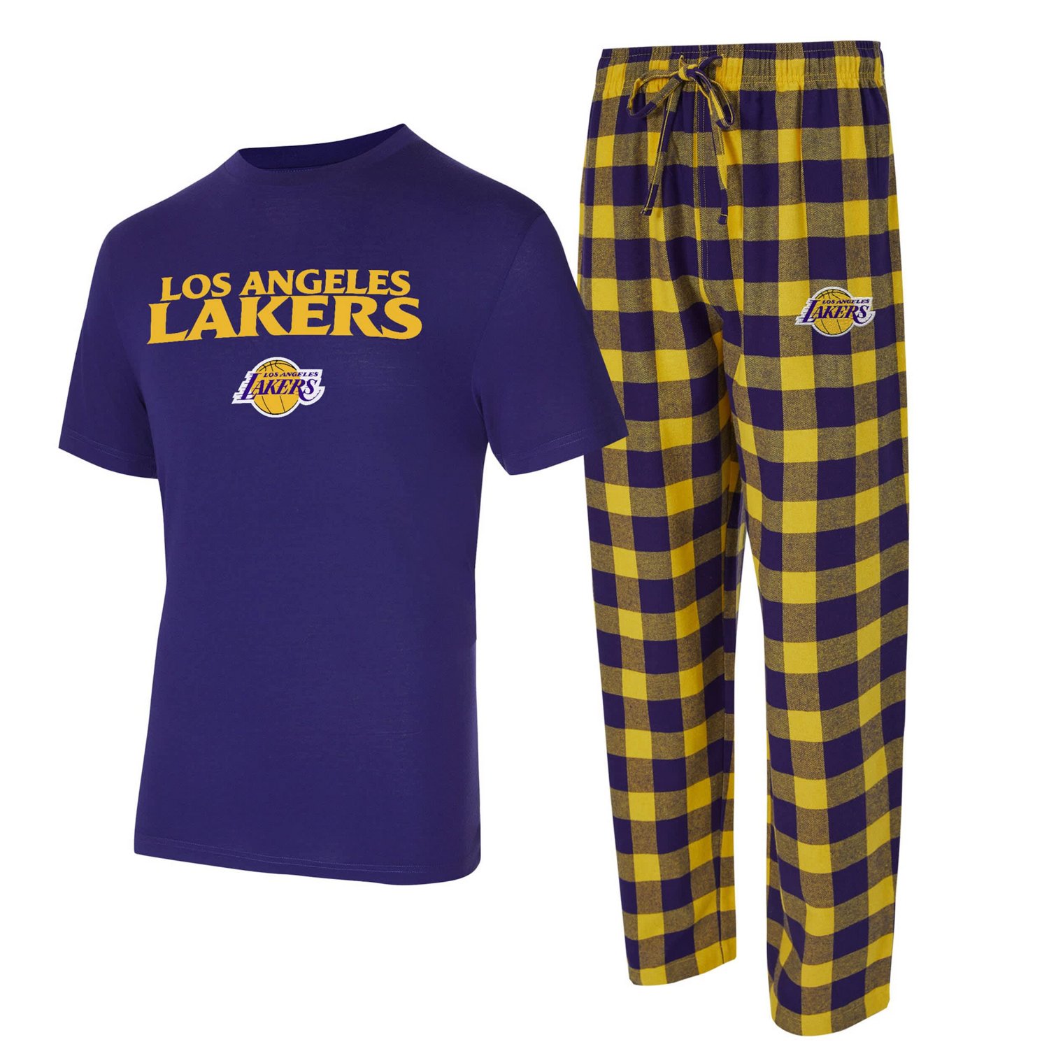 Concepts Sport Gold Los Angeles Lakers Avondale T-Shirt  Flannel Pants Set - view number 1