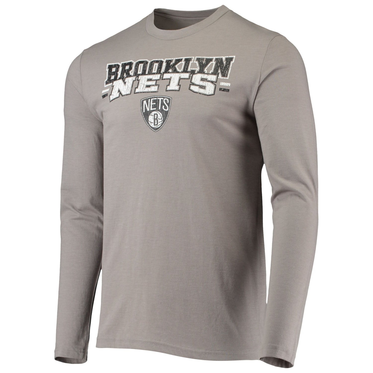 Concepts Sport Gray Brooklyn Nets Long Sleeve T-Shirt  Pants Sleep Set                                                           - view number 2