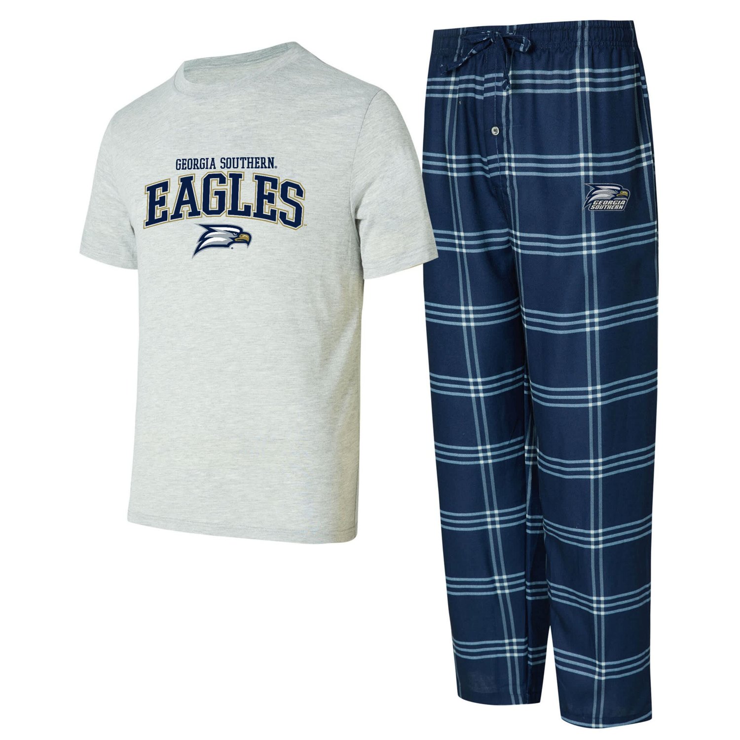 Concepts Sport Gray Georgia Southern Eagles T-Shirt  Pants Sleep Set