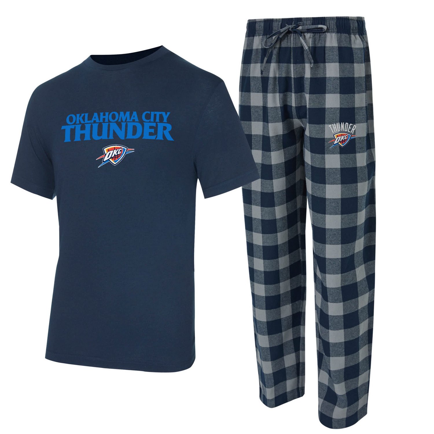 Concepts Sport Gray Oklahoma City Thunder Avondale T-Shirt  Flannel Pants Set