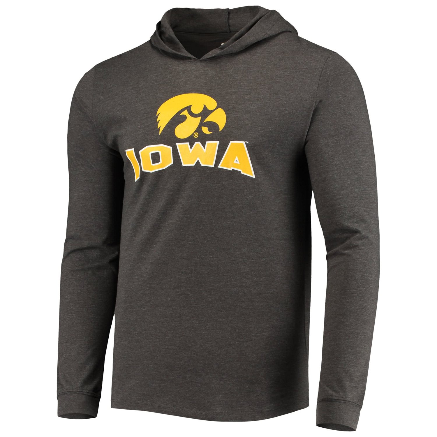 Concepts Sport Heather Charcoal Iowa Hawkeyes Meter Long Sleeve Hoodie T-Shirt  Jogger Pajama Set
