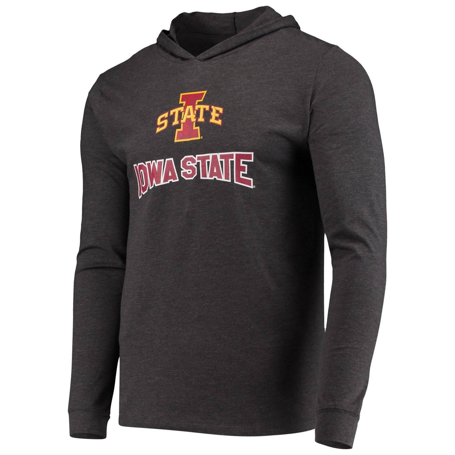 Concepts Sport Heather Charcoal Iowa State Cyclones Meter Long Sleeve Hoodie Top  Jogger Pajama Set - view number 2