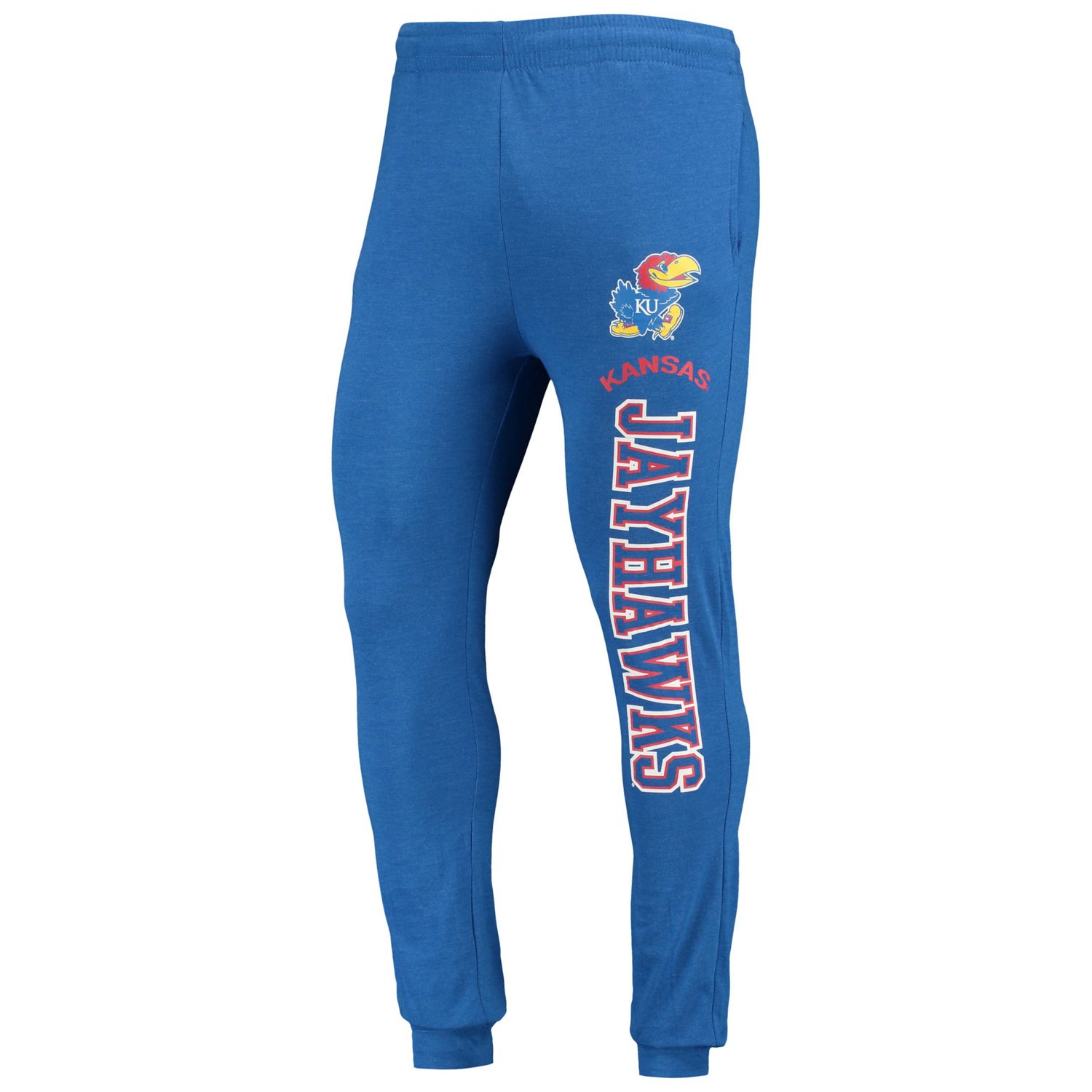 Concepts Sport Heather Charcoal Kansas Jayhawks Meter Long Sleeve Hoodie T-Shirt  Jogger Pajama Set - view number 4