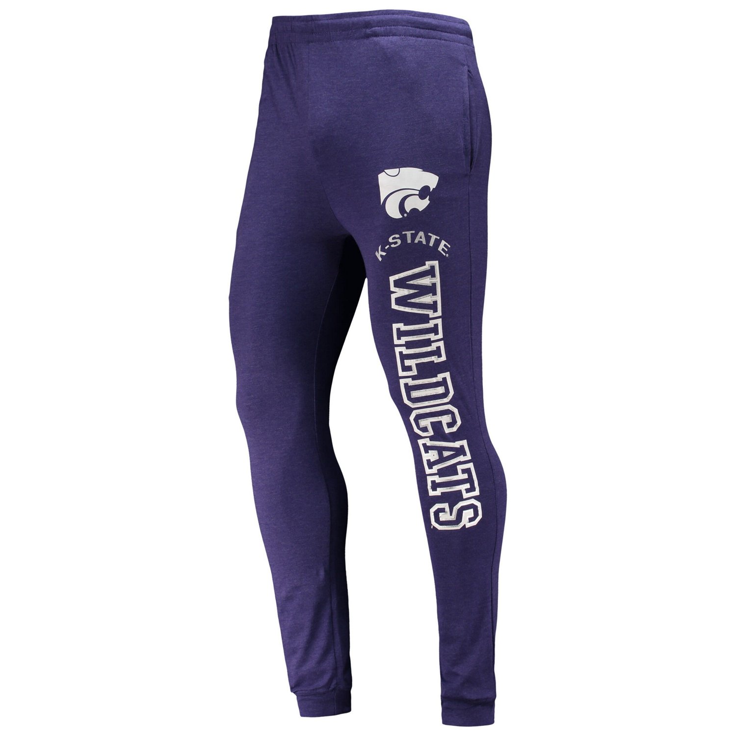 Concepts Sport Heather Charcoal Kansas State Wildcats Meter Long Sleeve Hoodie Top  Jogger Pajama Set - view number 4