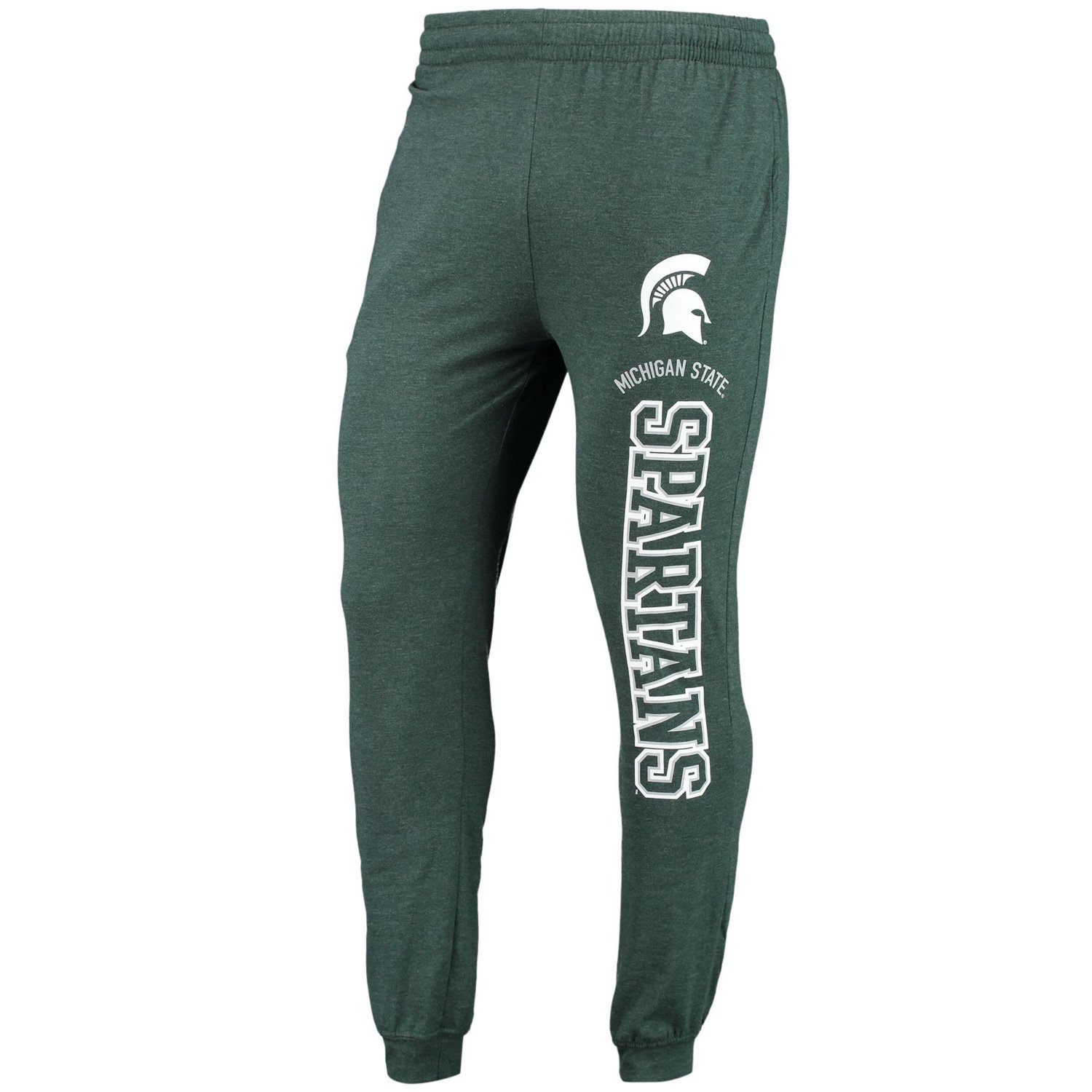 Concepts Sport Heather Charcoal Michigan State Spartans Meter Long Sleeve Hoodie T-Shirt  Jogger Pajama Set