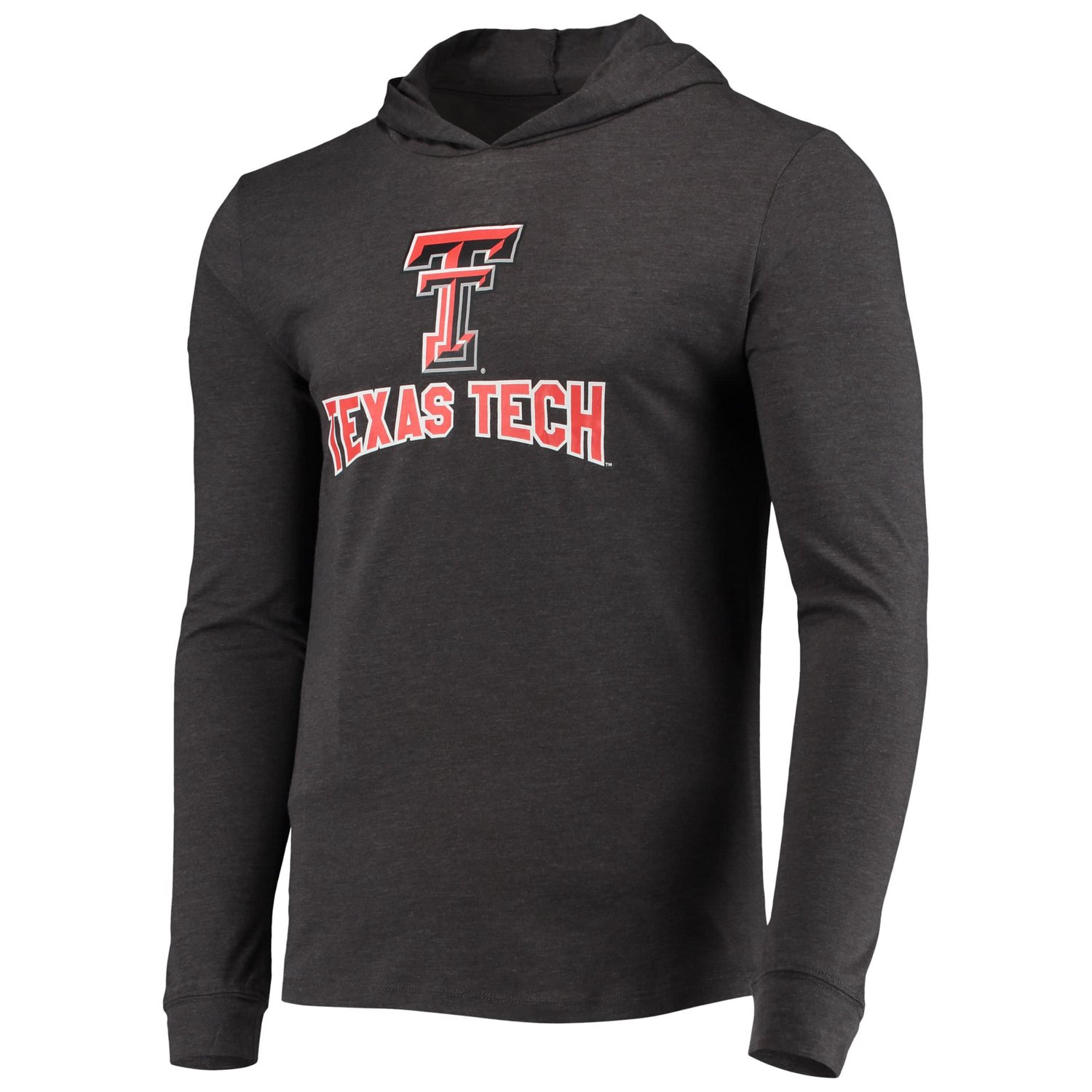 Concepts Sport Heather Charcoal Texas Tech Raiders Meter Long Sleeve Hoodie Top  Jogger Pajama Set - view number 2