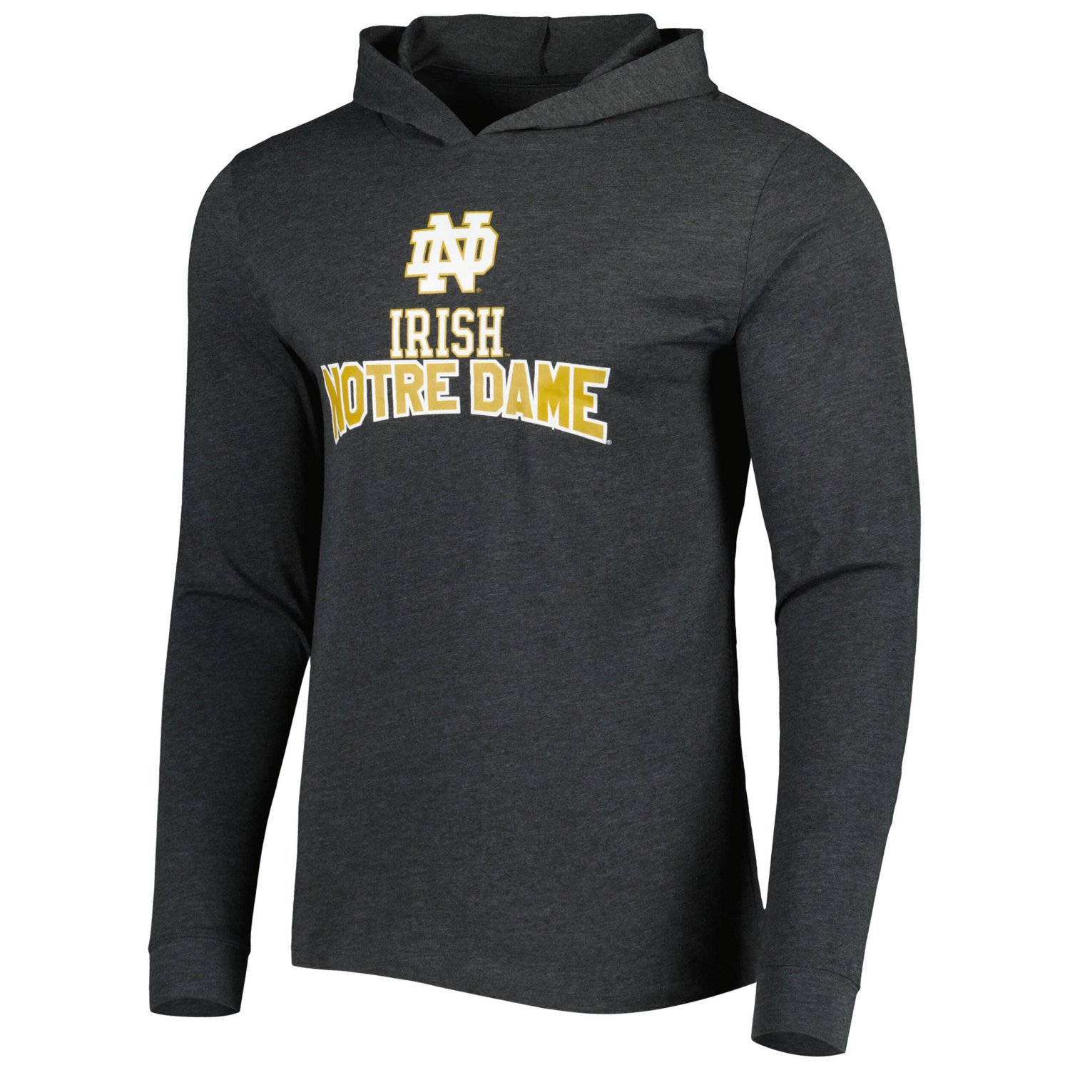 Concepts Sport Heather /Heather Charcoal Notre Dame Fighting Irish Meter Long Sleeve Hoodie T-Shirt  Jogger Pajama Set - view number 2