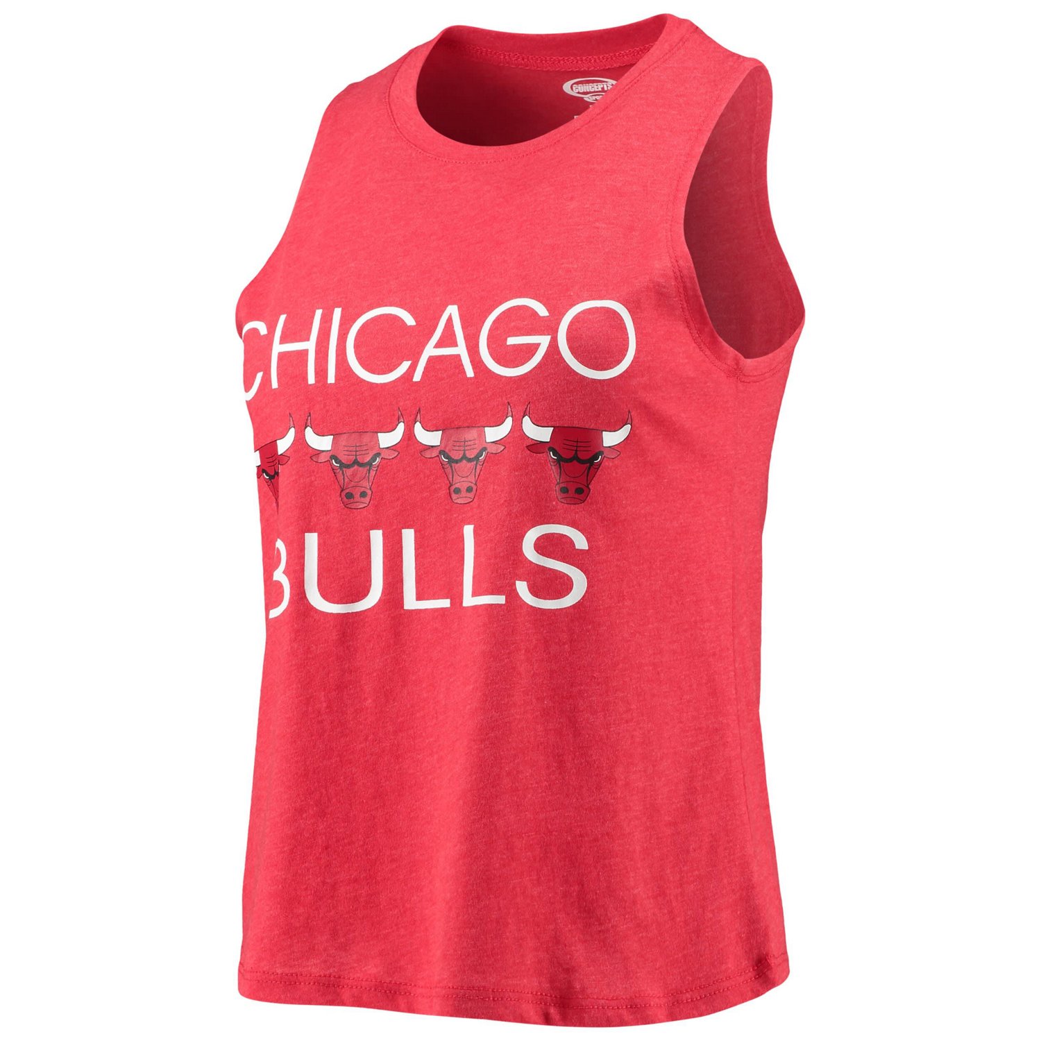 Concepts Sport Heathered /Heathered Black Chicago Bulls Tank Top  Pants Sleep Set                                                - view number 2