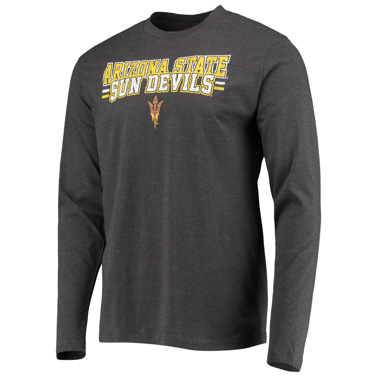 Concepts Sport Heathered Charcoal Arizona State Sun Devils Meter Long Sleeve T-Shirt  Pants Sleep Set                            - view number 2