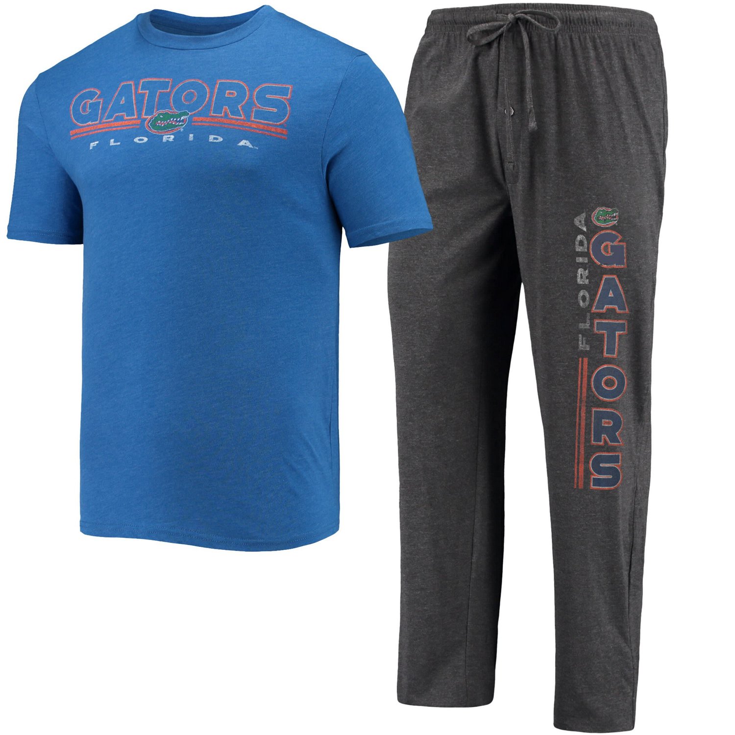 Concepts Sport Heathered Charcoal Florida Gators Meter T Shirt