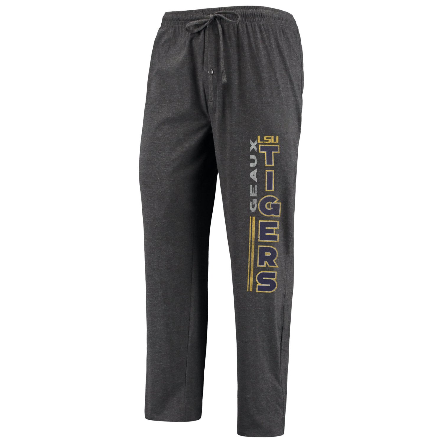 Concepts Sport Heathered Charcoal/ LSU Tigers Meter T-Shirt  Pants Sleep Set - view number 4