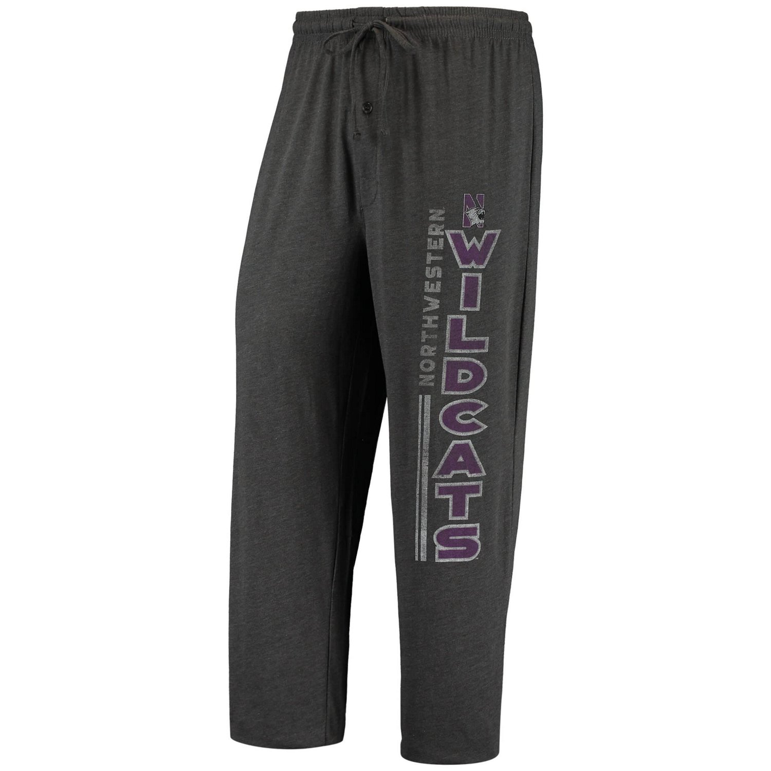 Concepts Sport Heathered Charcoal/ Northwestern Wildcats Meter T-Shirt  Pants Sleep Set - view number 4