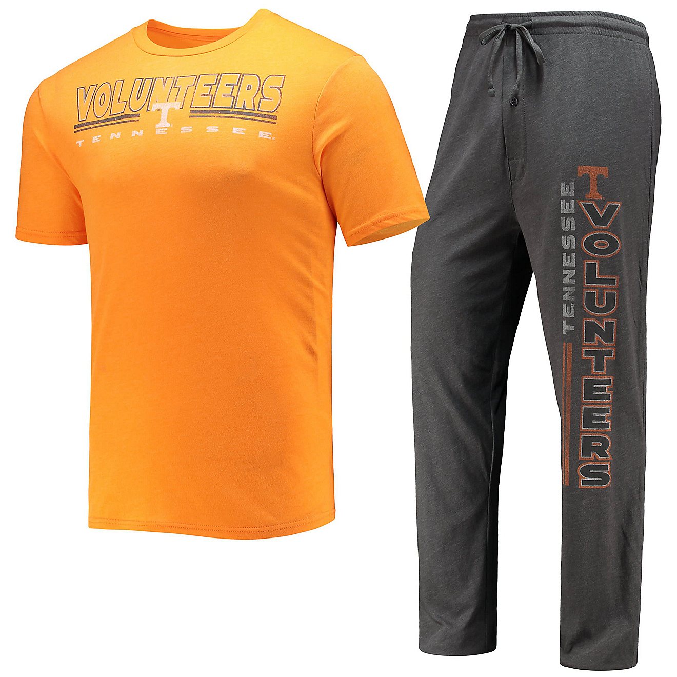 Concepts Sport Heathered Charcoal/Tennessee Tennessee Volunteers Meter T-Shirt  Pants Sleep Set                                  - view number 1