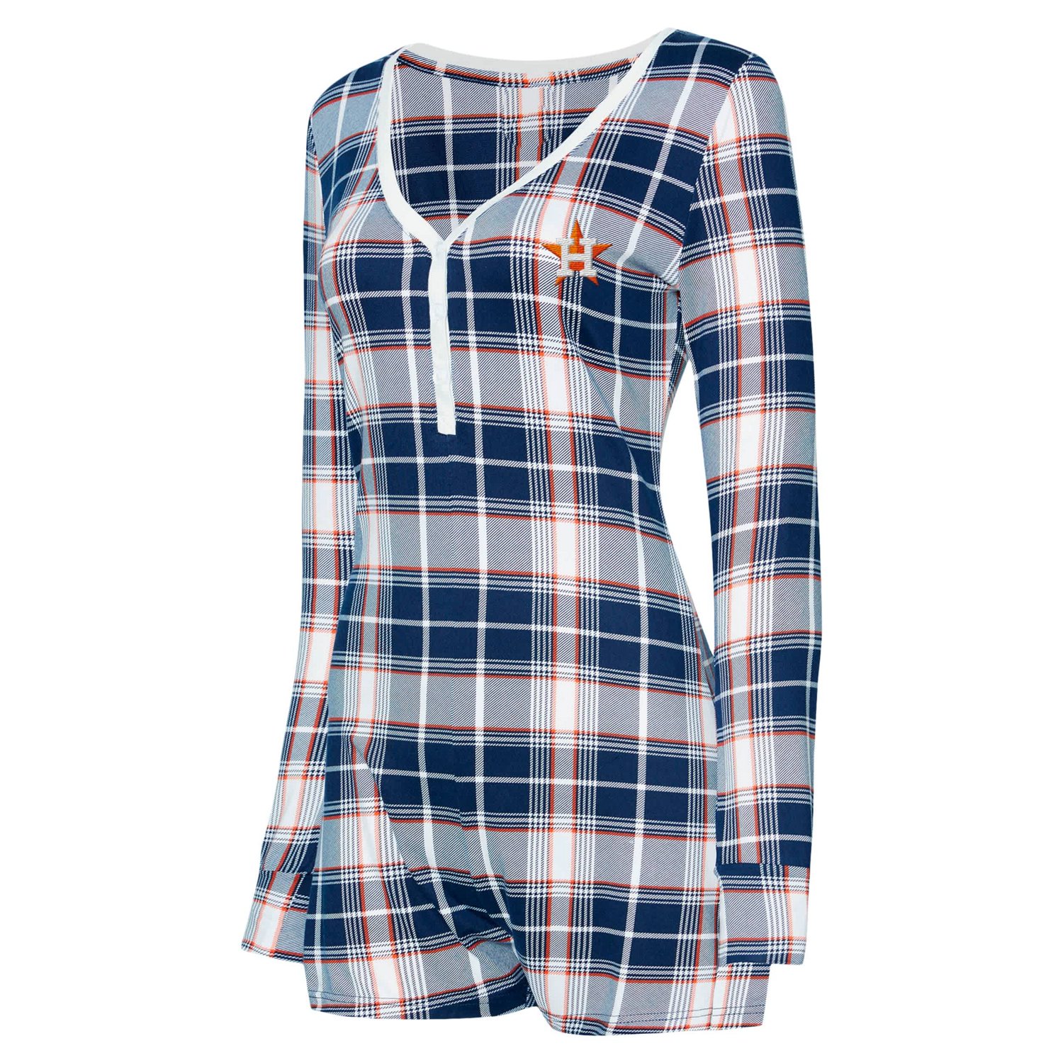 Concepts Sport Houston Astros Ashford Plaid V-Neck Knit Romper - view number 2