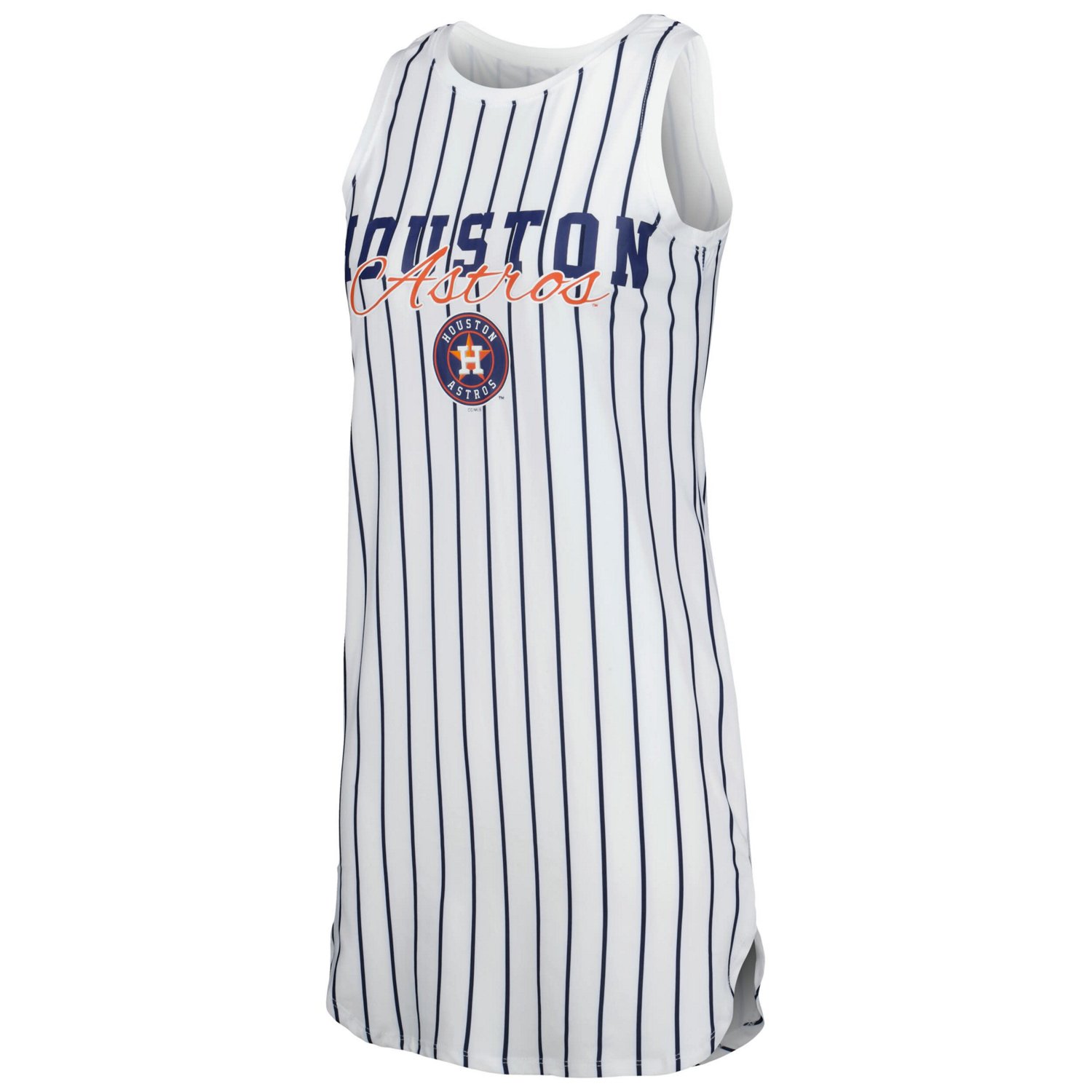 Concepts Sport Houston Astros Reel Pinstripe Knit Sleeveless Nightshirt - view number 2