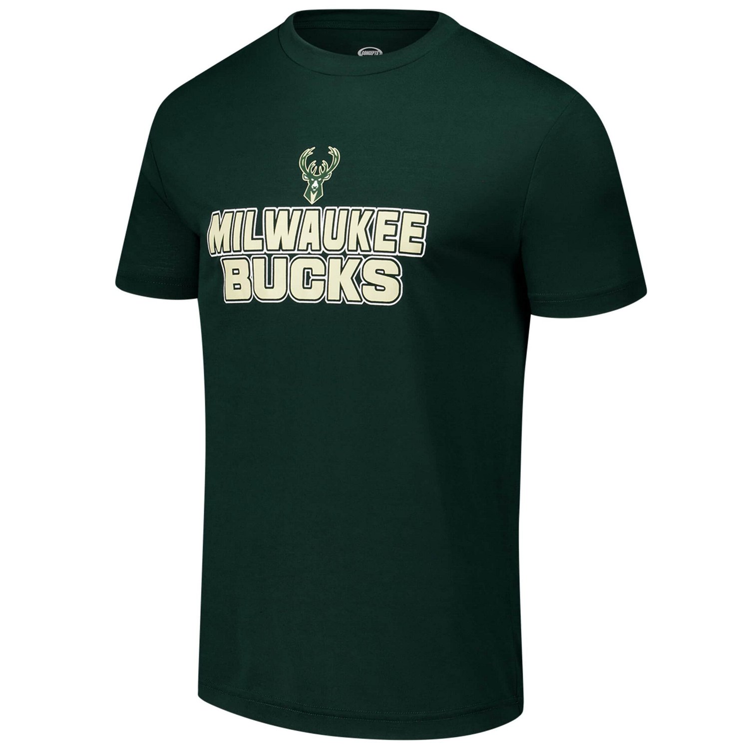 Concepts Sport Hunter Black Milwaukee Bucks Vector T-Shirt  Flannel Pants Sleep Set                                              - view number 2