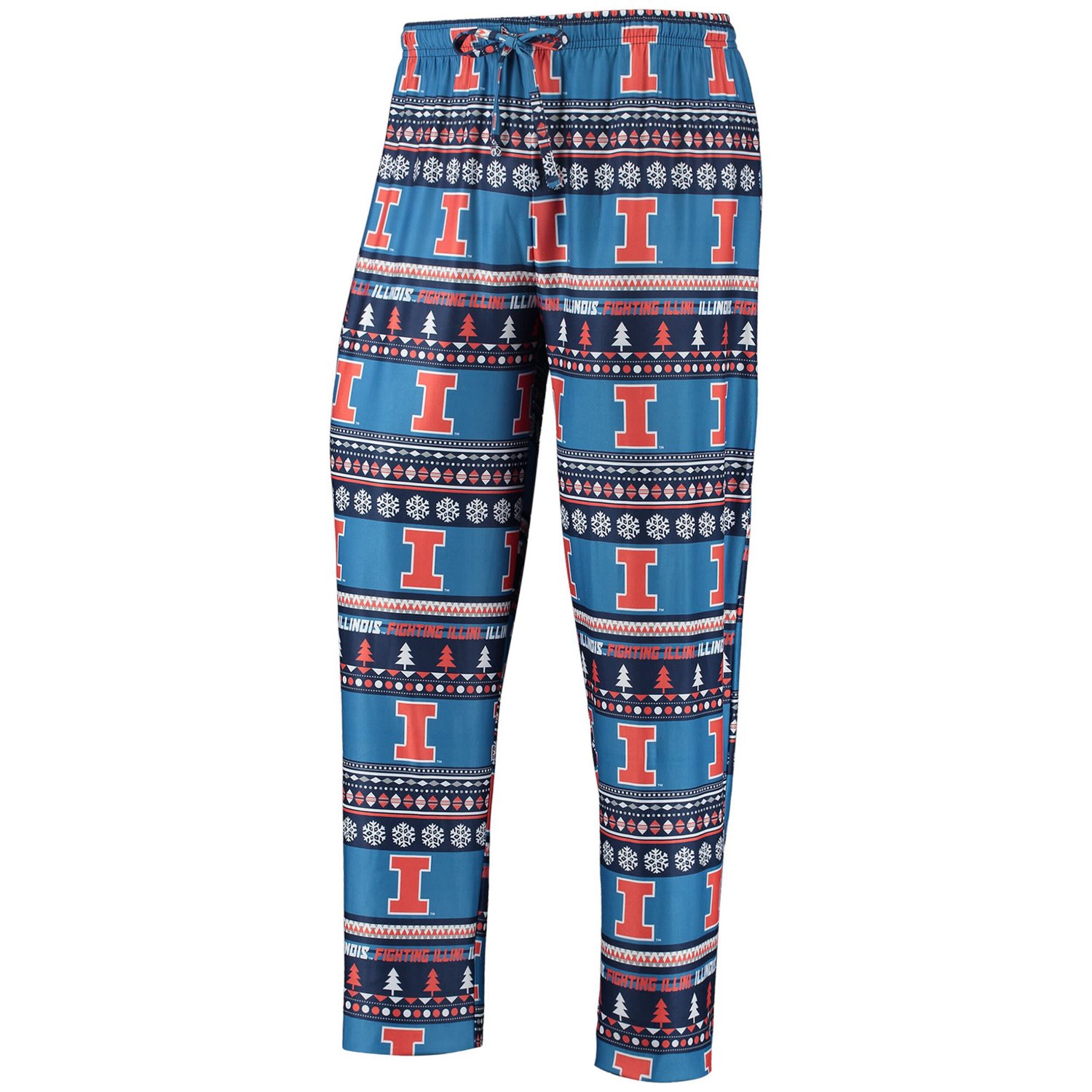 Concepts Sport Illinois Fighting Illini Ugly Sweater Long Sleeve T-Shirt and Pants Sleep Set - view number 4