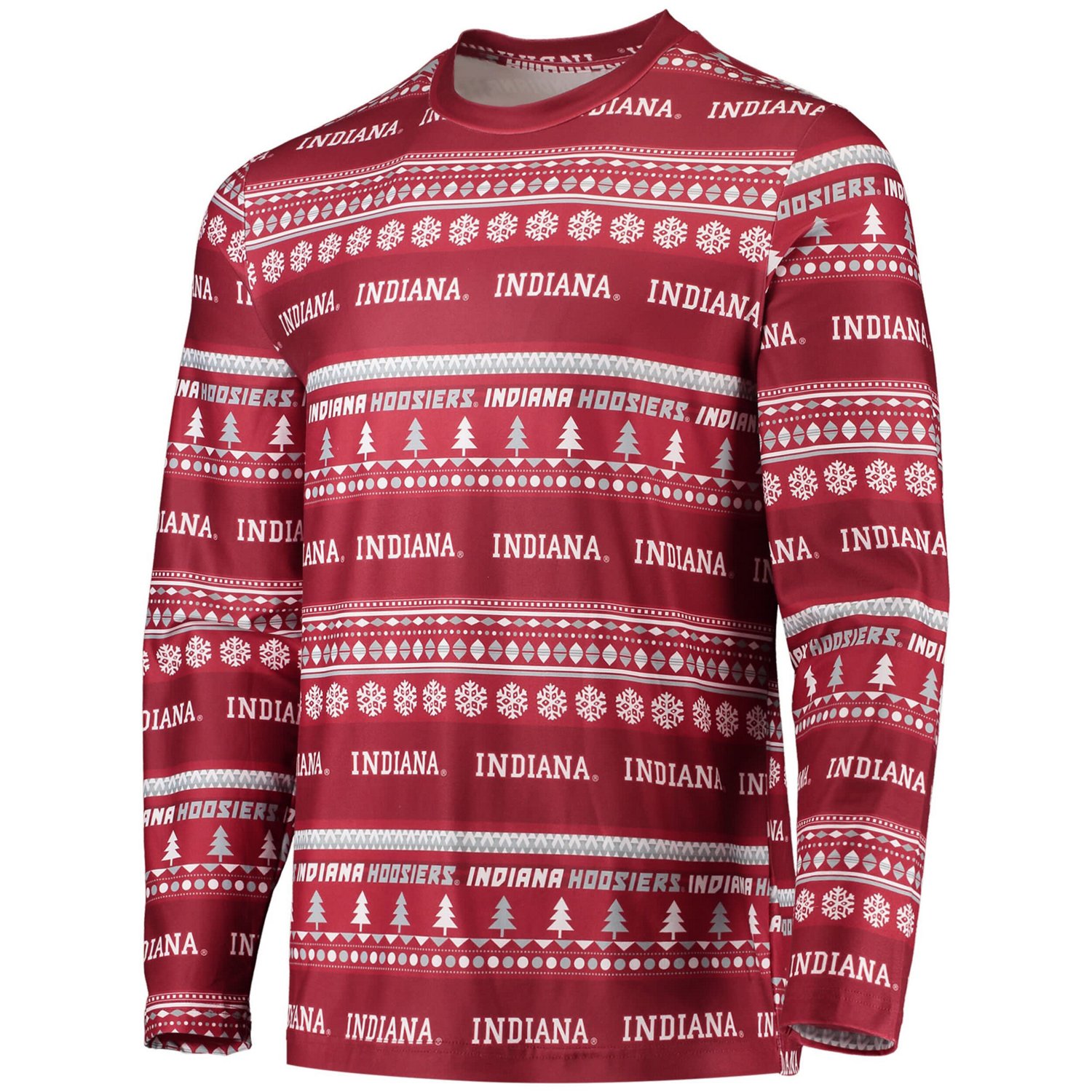 Concepts Sport Indiana Hoosiers Ugly Sweater Long Sleeve T-Shirt and Pants Sleep Set - view number 2