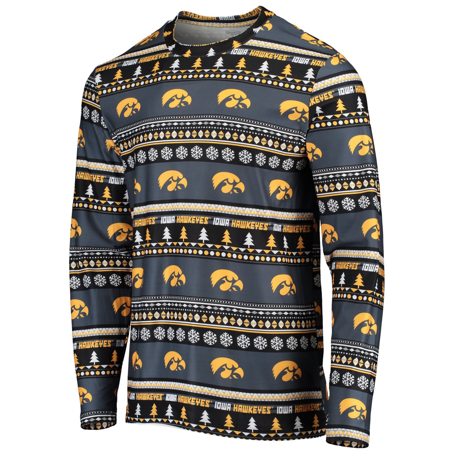 Concepts Sport Iowa Hawkeyes Ugly Sweater Long Sleeve T-Shirt and Pants Sleep Set - view number 2