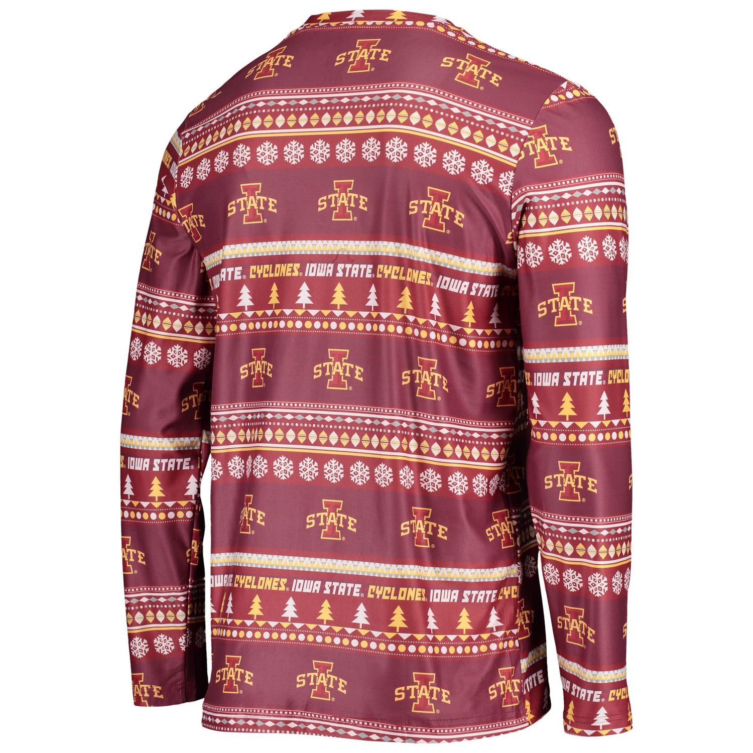 Concepts Sport Iowa State Cyclones Ugly Sweater Long Sleeve T-Shirt and Pants Sleep Set - view number 3