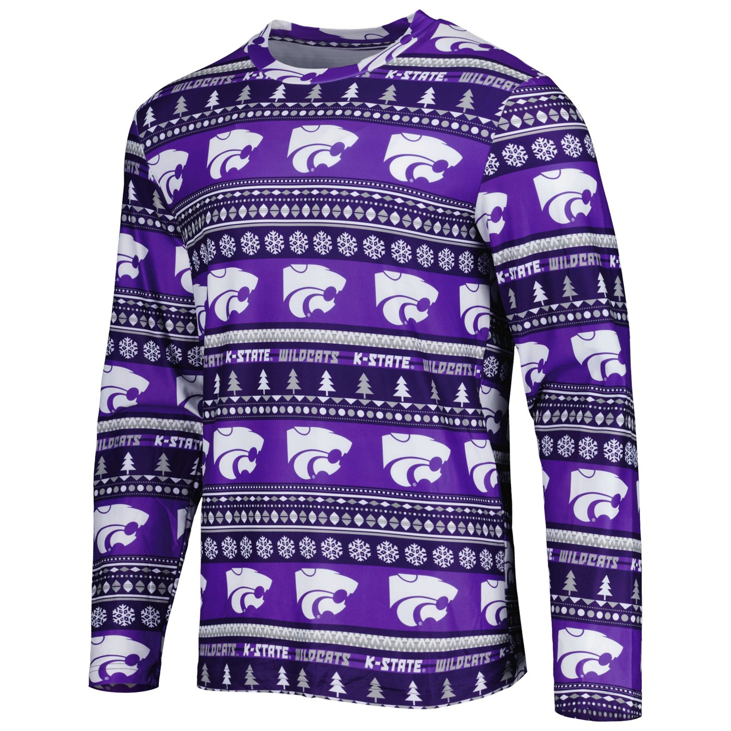 Concepts Sport Kansas State Wildcats Swivel Long Sleeve T-Shirt  Pants Sleep Set - view number 2
