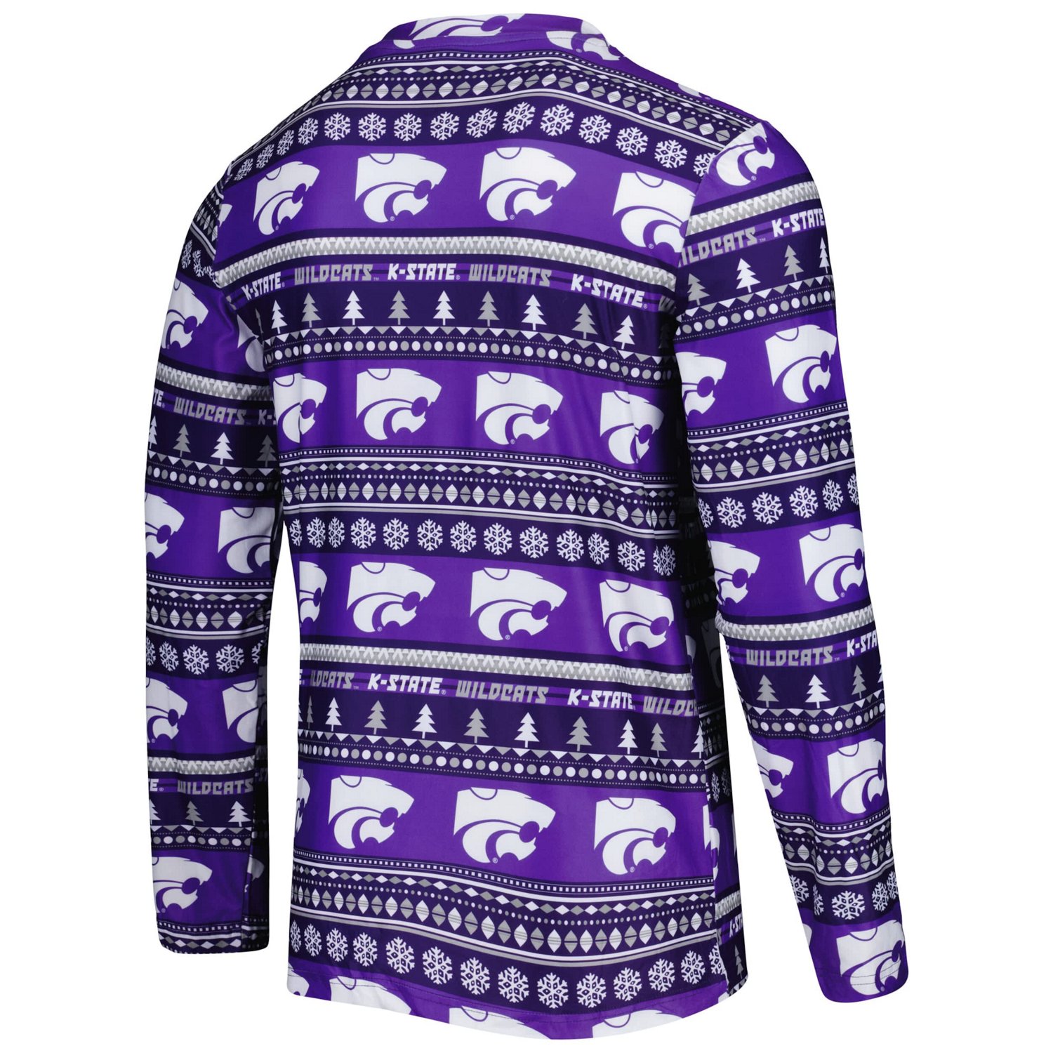 Concepts Sport Kansas State Wildcats Swivel Long Sleeve T-Shirt  Pants Sleep Set - view number 3