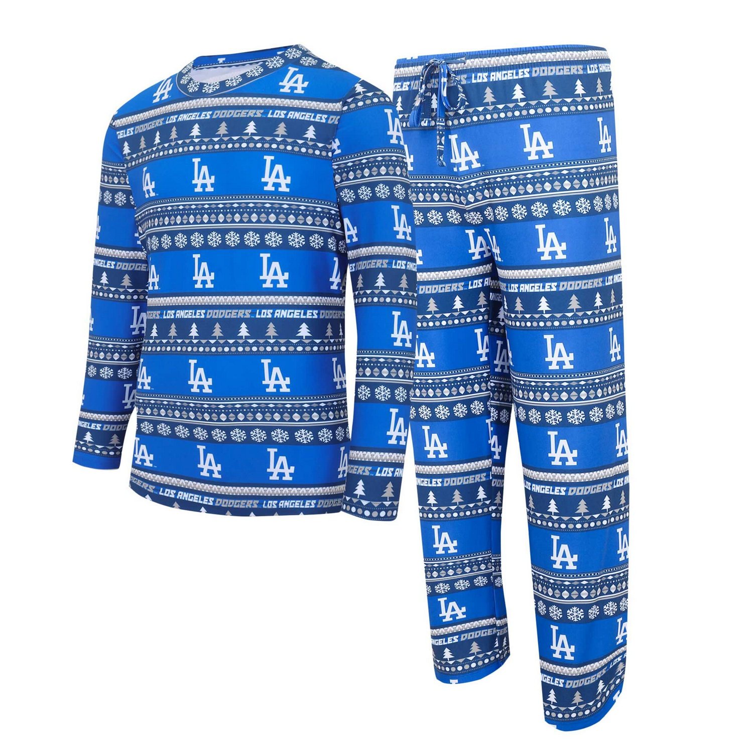 Concepts Sport Los Angeles Dodgers Knit Ugly Sweater Long Sleeve Top  Pants Set                                                  - view number 1