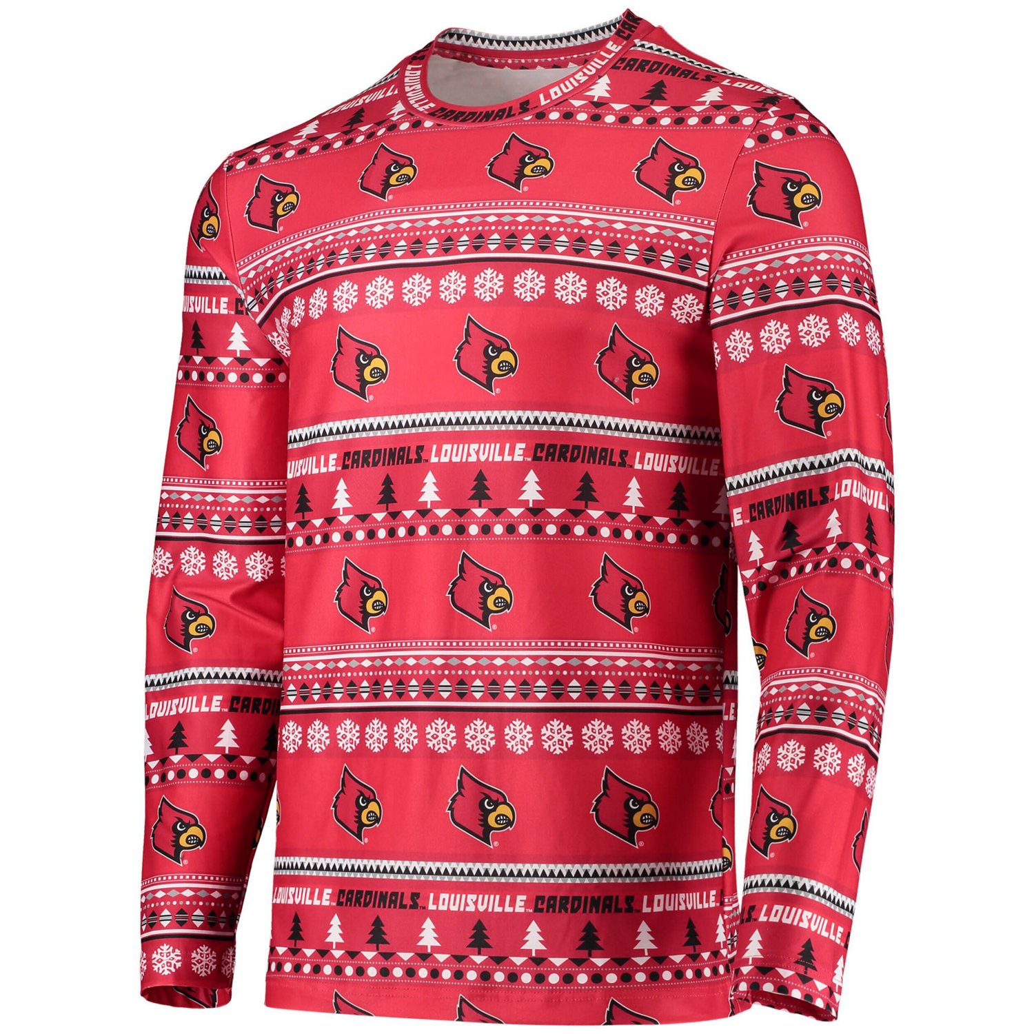 Concepts Sport Louisville Cardinals Ugly Sweater Long Sleeve T-Shirt and Pants Sleep Set - view number 2