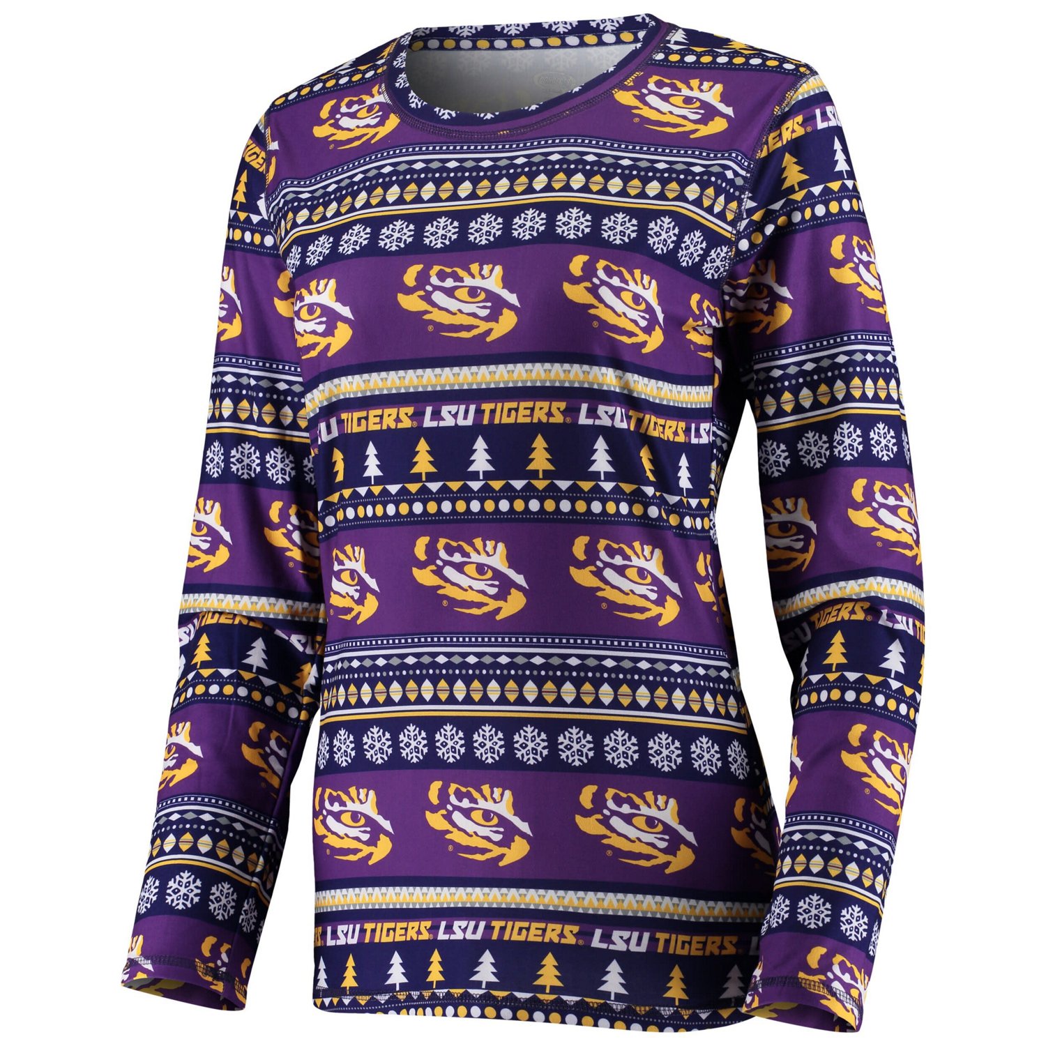 Concepts Sport LSU Tigers Holiday Long Sleeve T-Shirt  Pants Sleep Set                                                           - view number 2