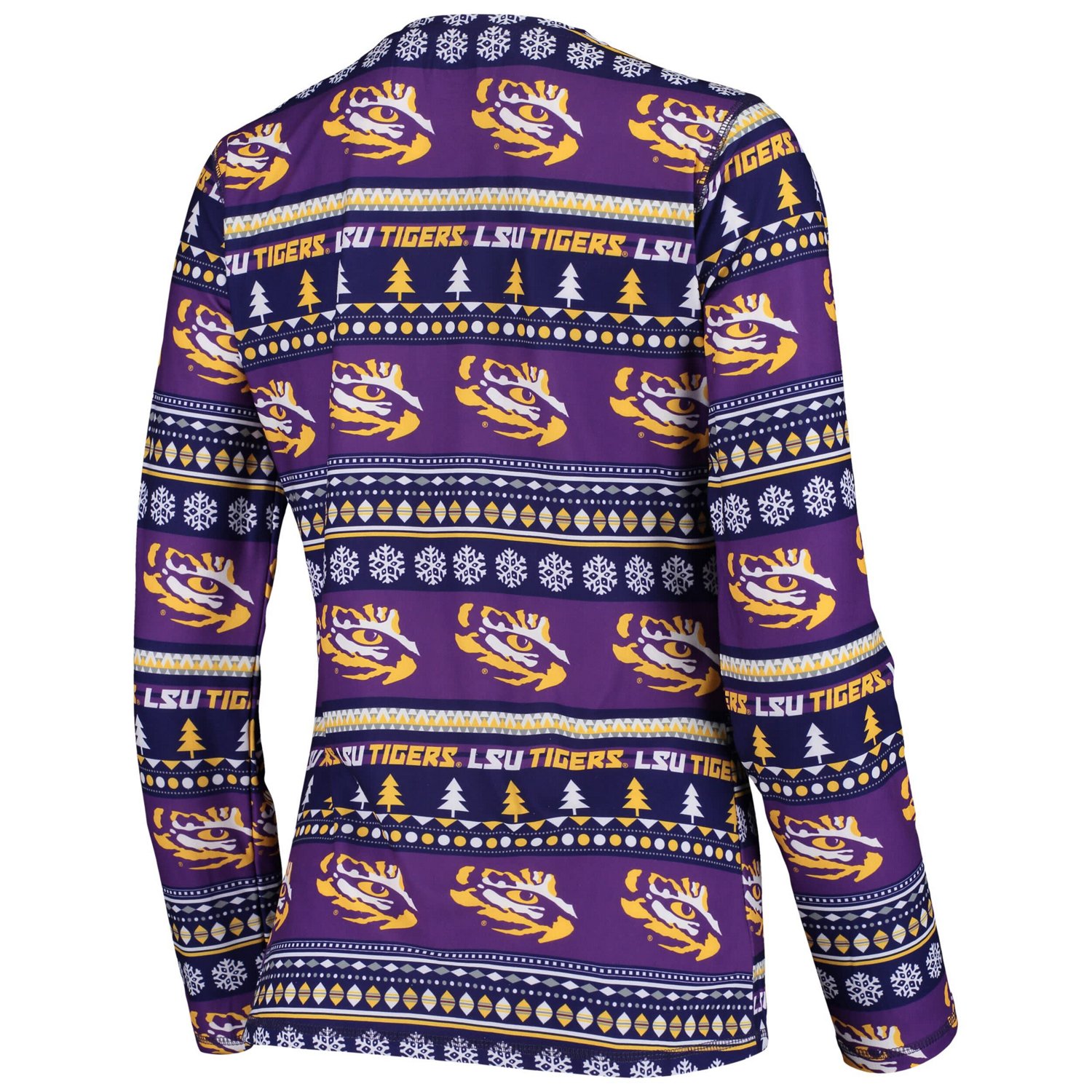 Concepts Sport LSU Tigers Holiday Long Sleeve T-Shirt  Pants Sleep Set                                                           - view number 3