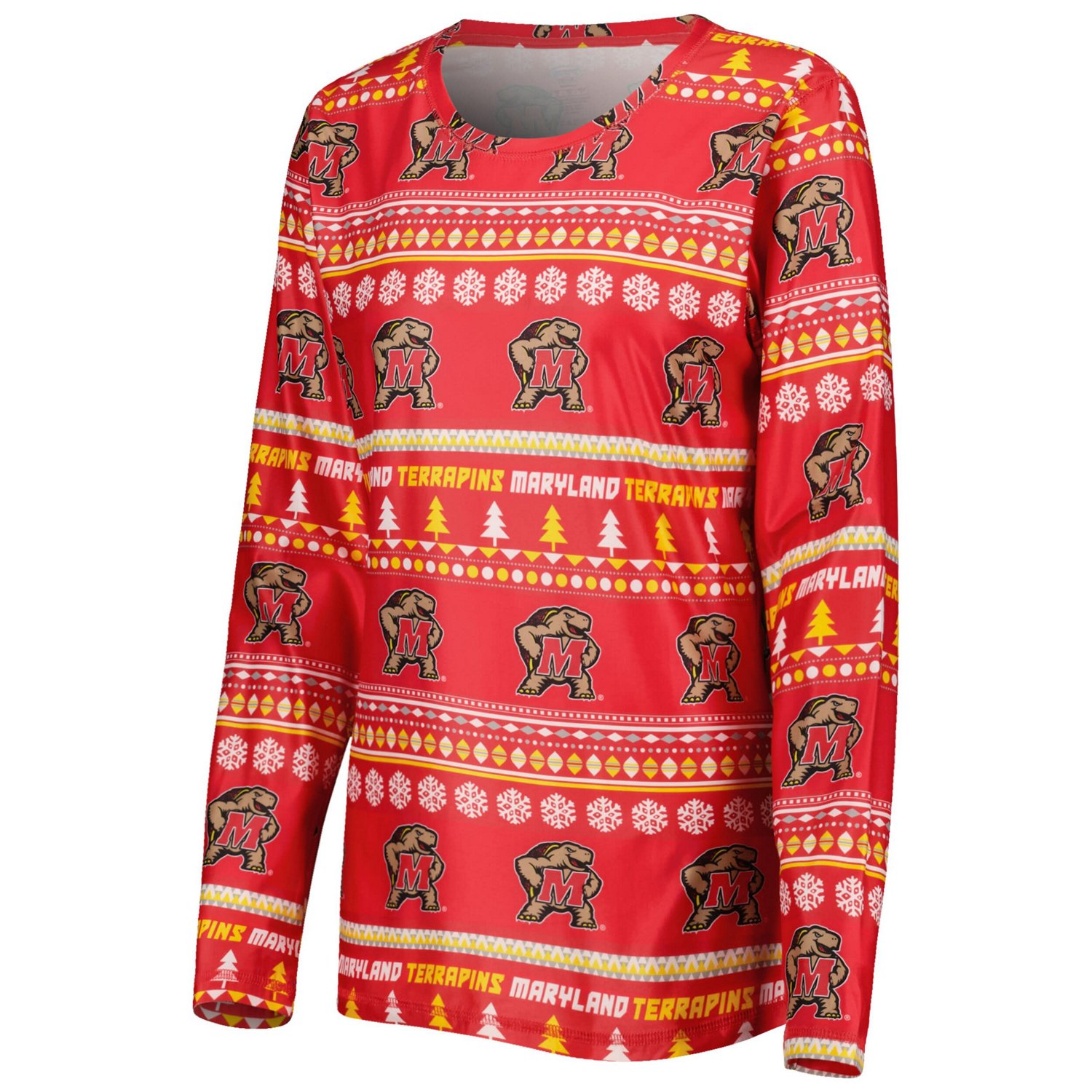 Concepts Sport Maryland Terrapins Holiday Long Sleeve T-Shirt and Pants Sleep Set - view number 2