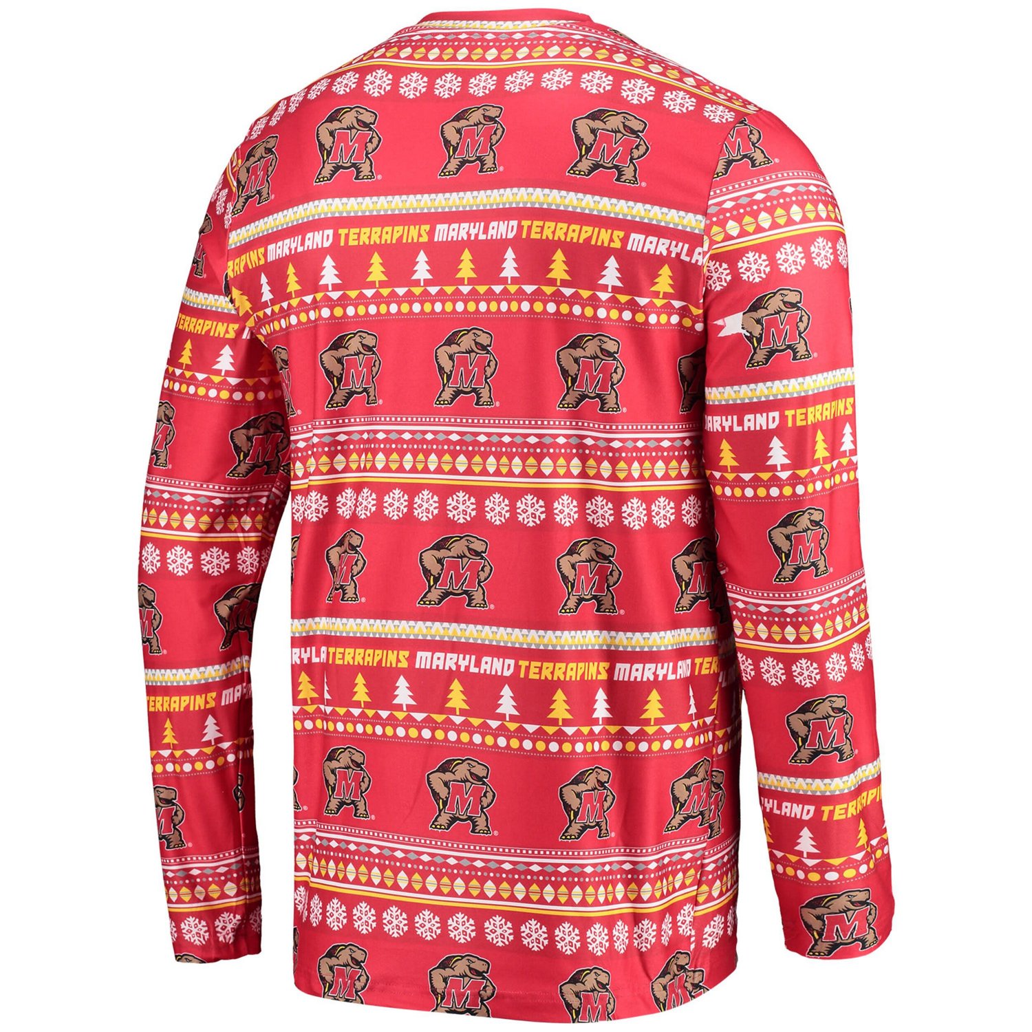 Concepts Sport Maryland Terrapins Ugly Sweater Long Sleeve T-Shirt and Pants Sleep Set - view number 3