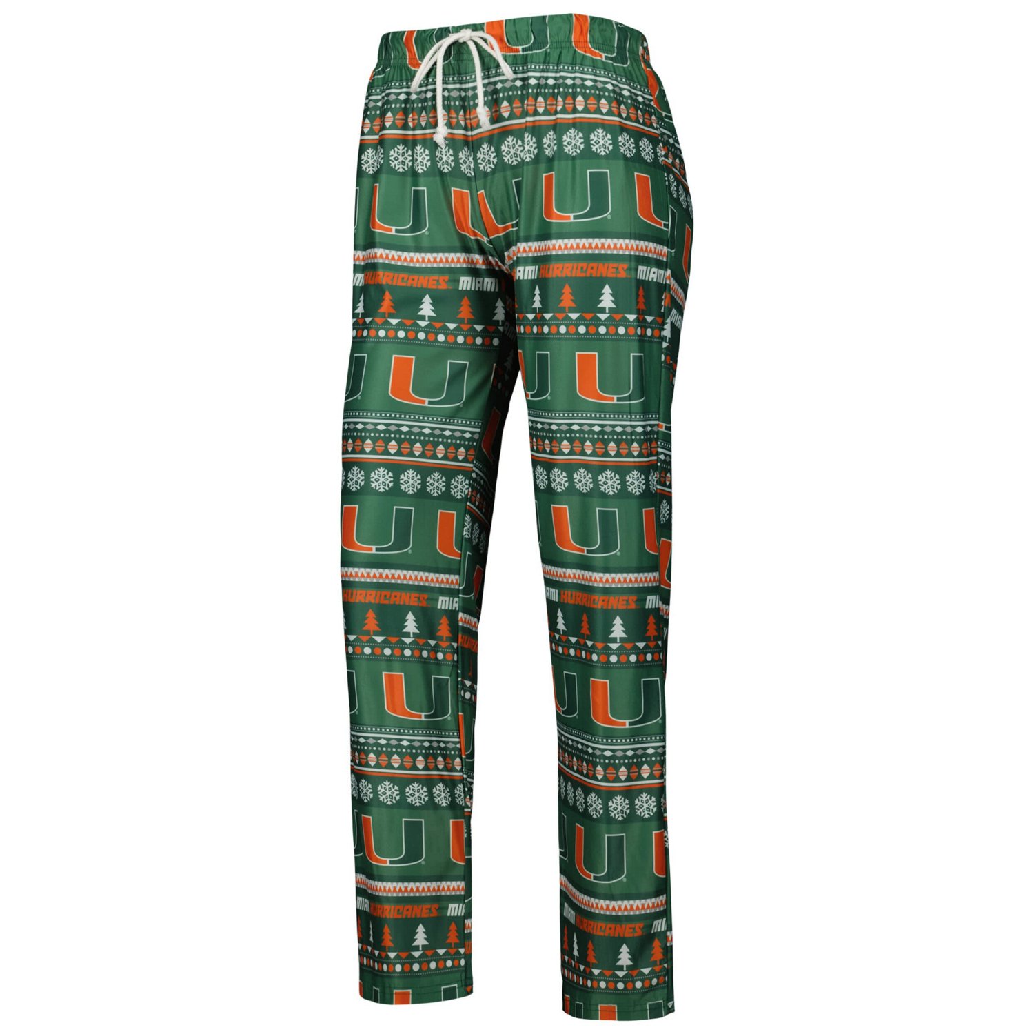 Concepts Sport Miami Hurricanes Holiday Long Sleeve T-Shirt and Pants Sleep Set                                                  - view number 4