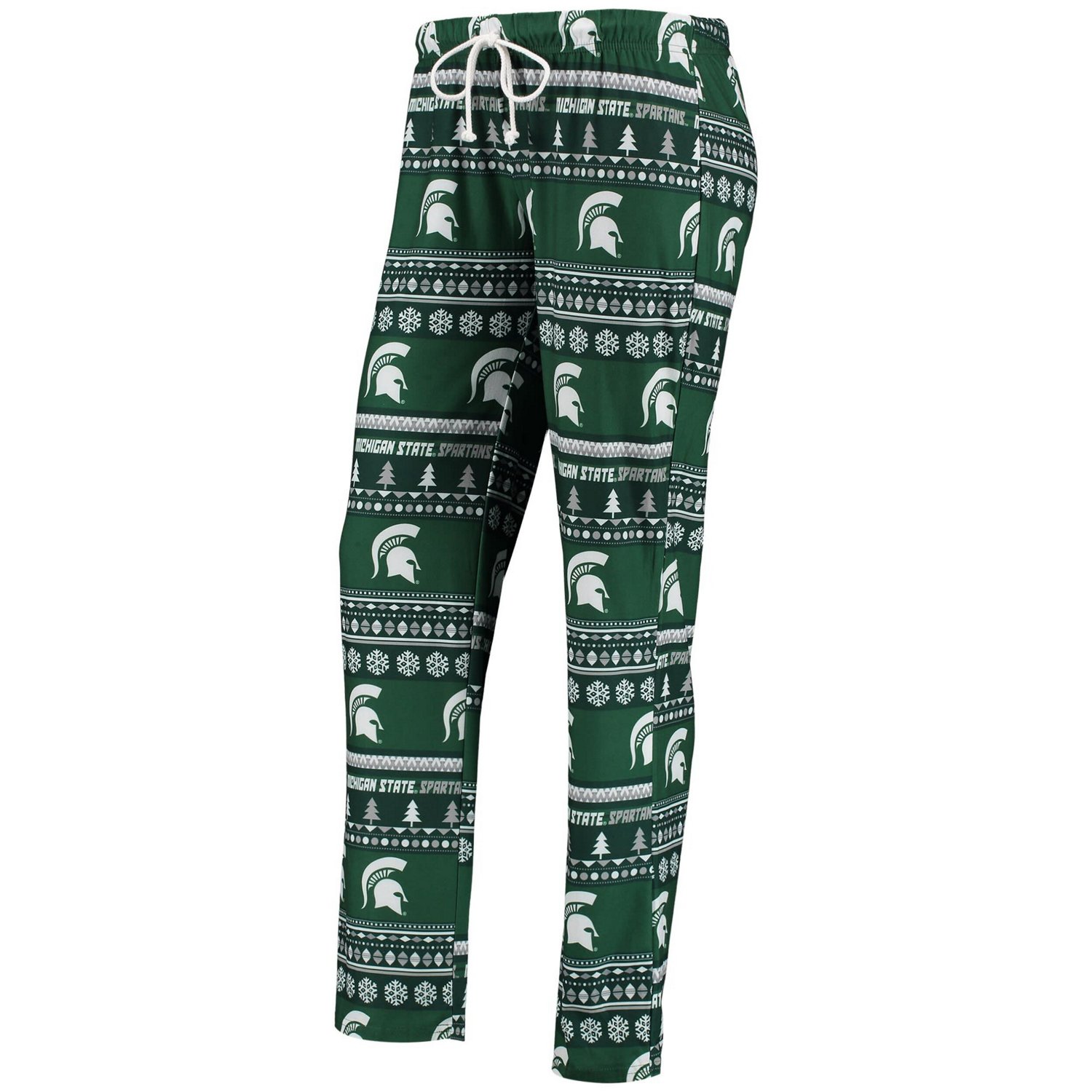 Concepts Sport Michigan State Spartans Holiday Long Sleeve T-Shirt  Pants Sleep Set                                              - view number 4