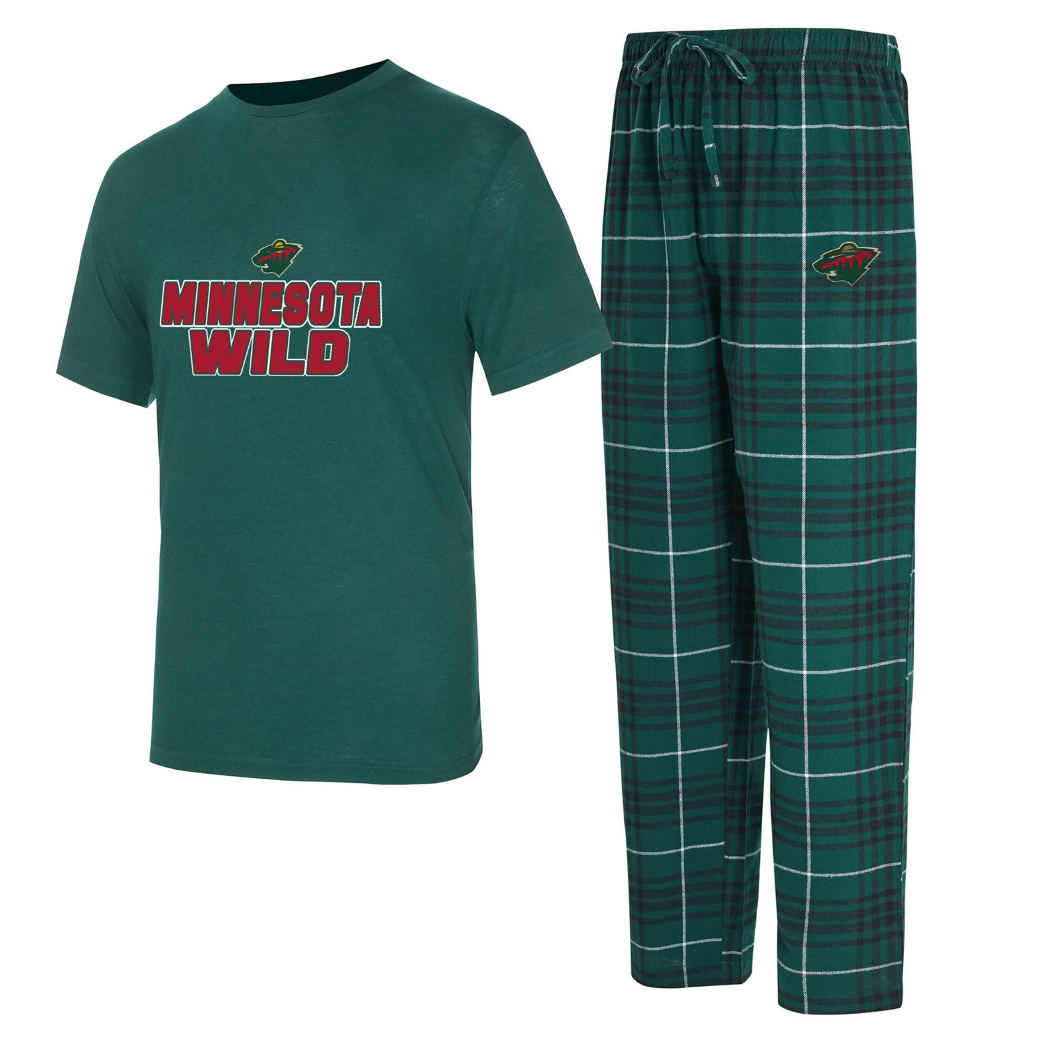 Concepts Sport Minnesota Wild Vector T-Shirt  Pants Sleep Set