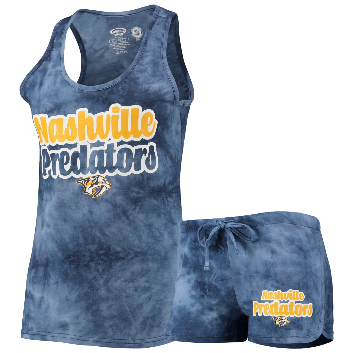 Concepts Sport Nashville Predators Billboard Racerback Tank Top  Shorts Set