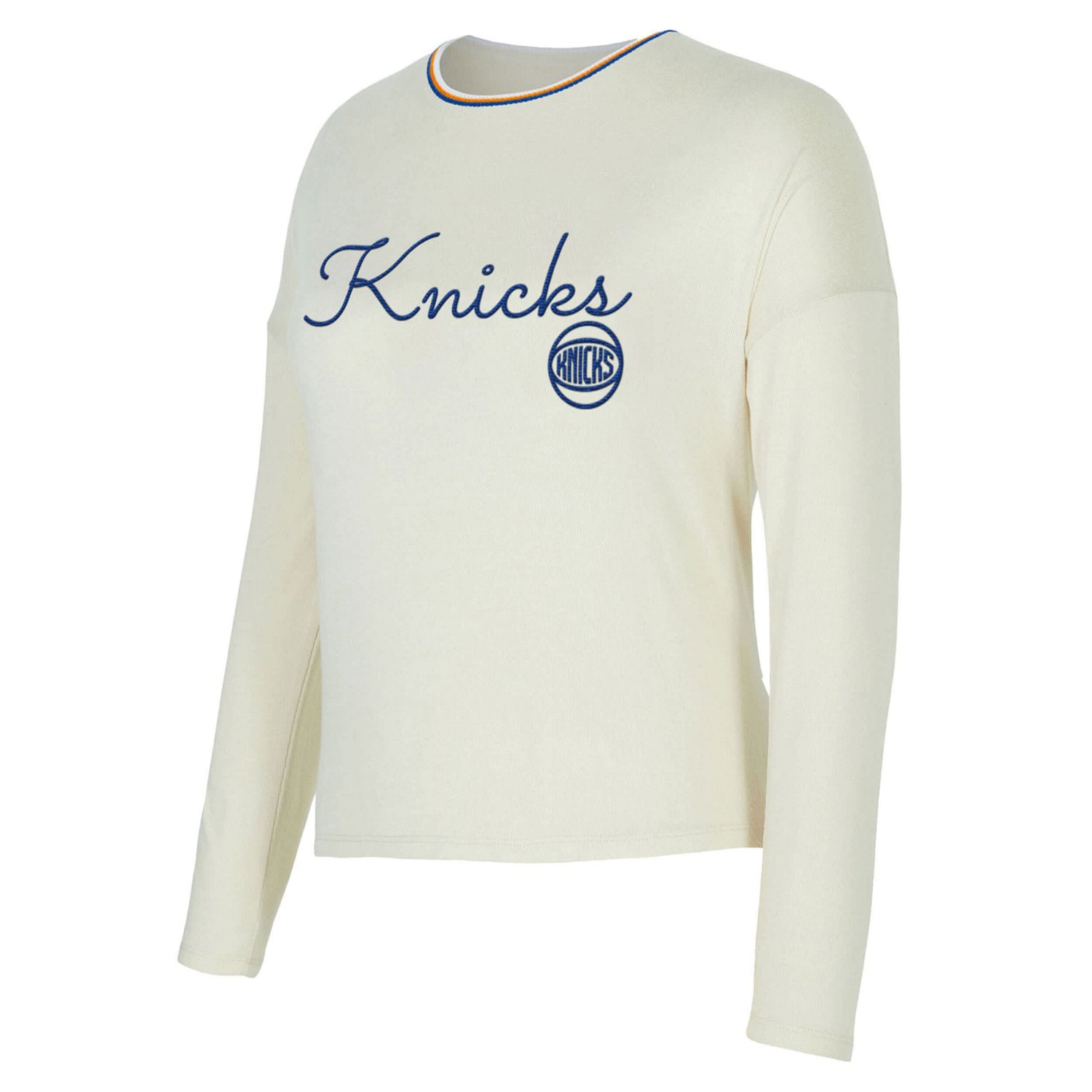 Concepts Sport New York Knicks Kaki Hacci Knit Long Sleeve T-Shirt  Shorts Set - view number 2