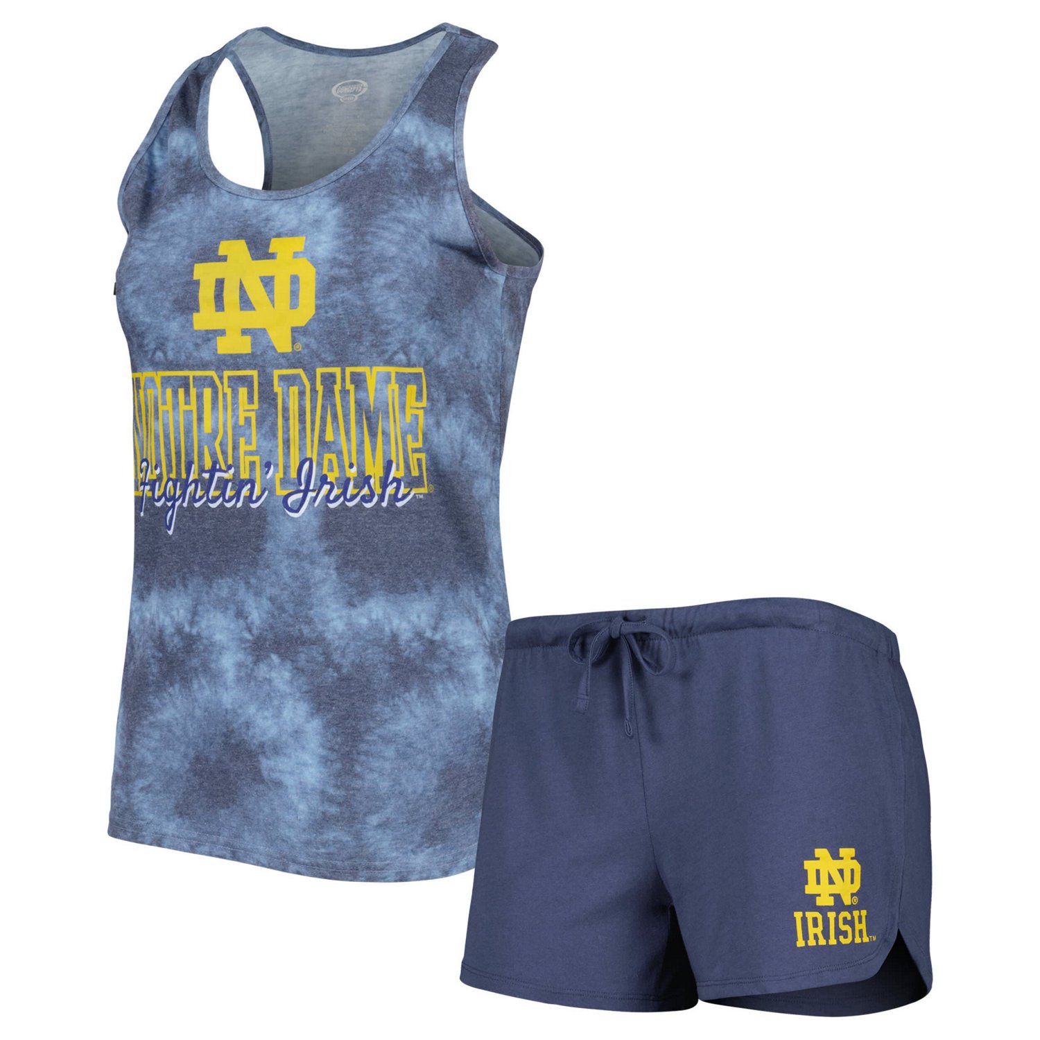 Concepts Sport Notre Dame Fighting Irish Billboard Tie-Dye Tank Top  Shorts Set