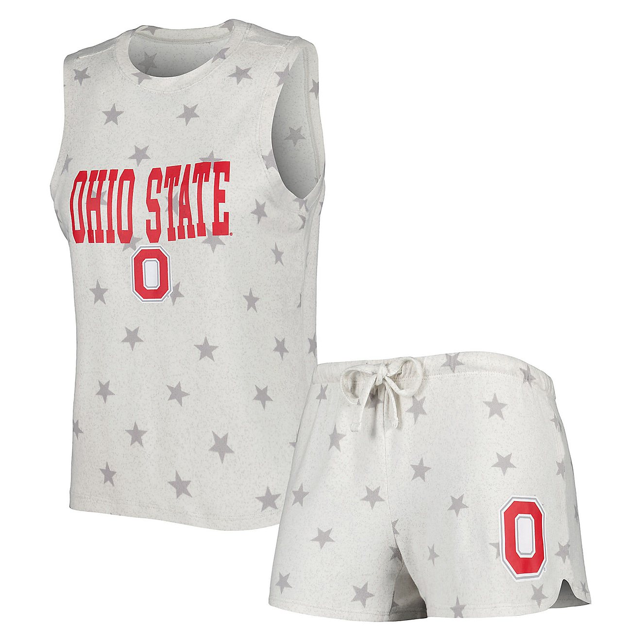 Concepts Sport Ohio State Buckeyes Agenda Stars Tank Top and Shorts Sleep Set                                                    - view number 1