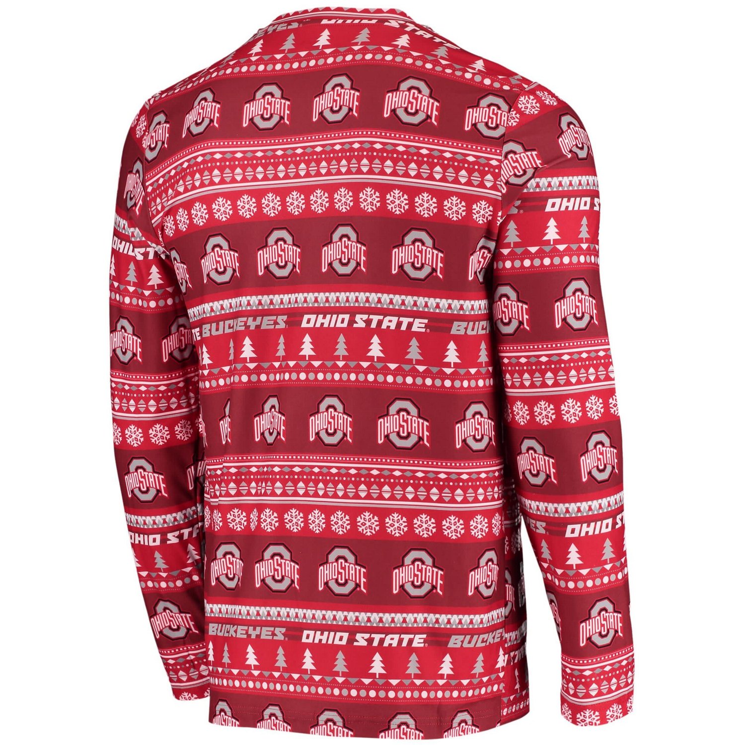 Concepts Sport Ohio State Buckeyes Ugly Sweater Knit Long Sleeve Top and Pant Set                                                - view number 3
