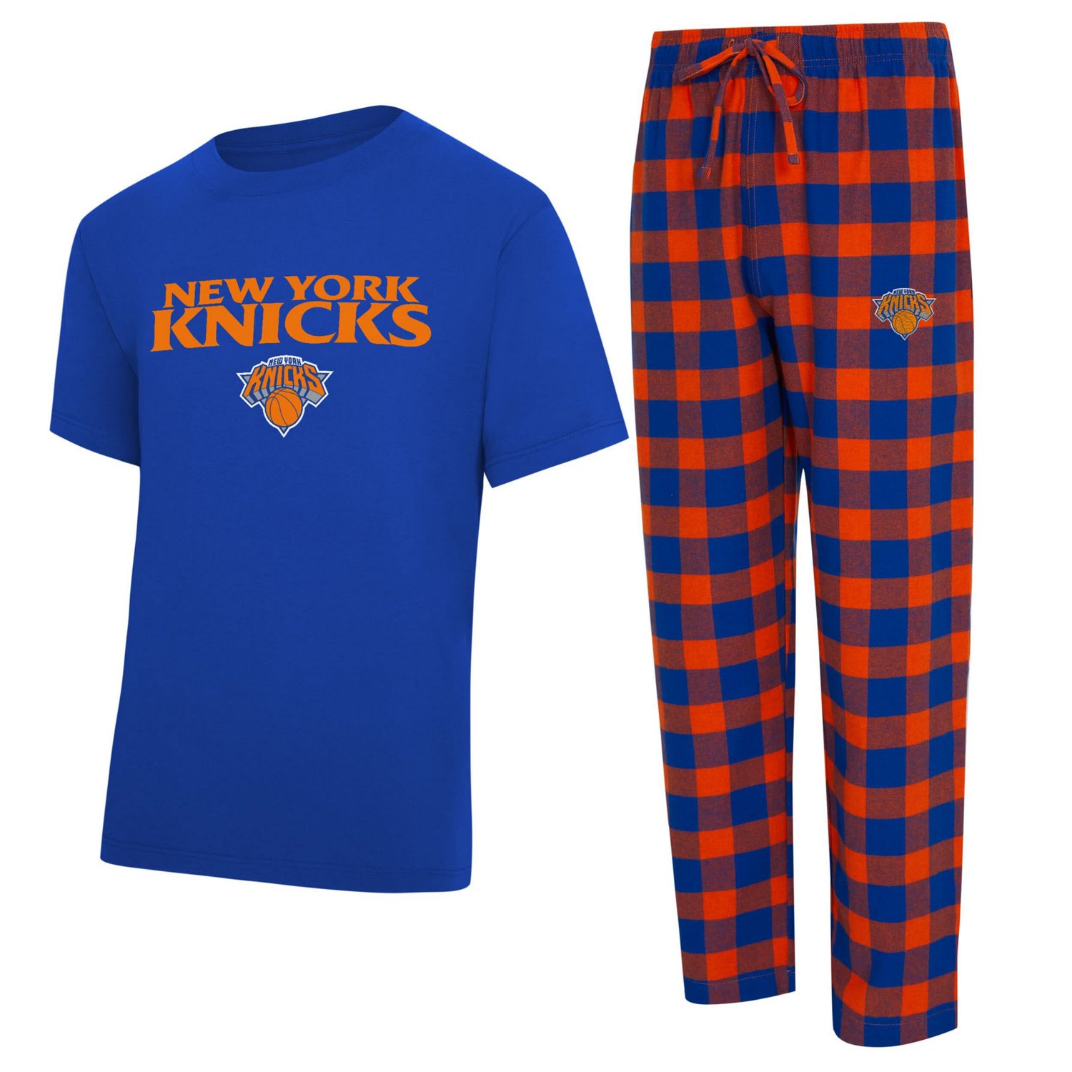 Concepts Sport Orange New York Knicks Avondale T-Shirt  Flannel Pants Set