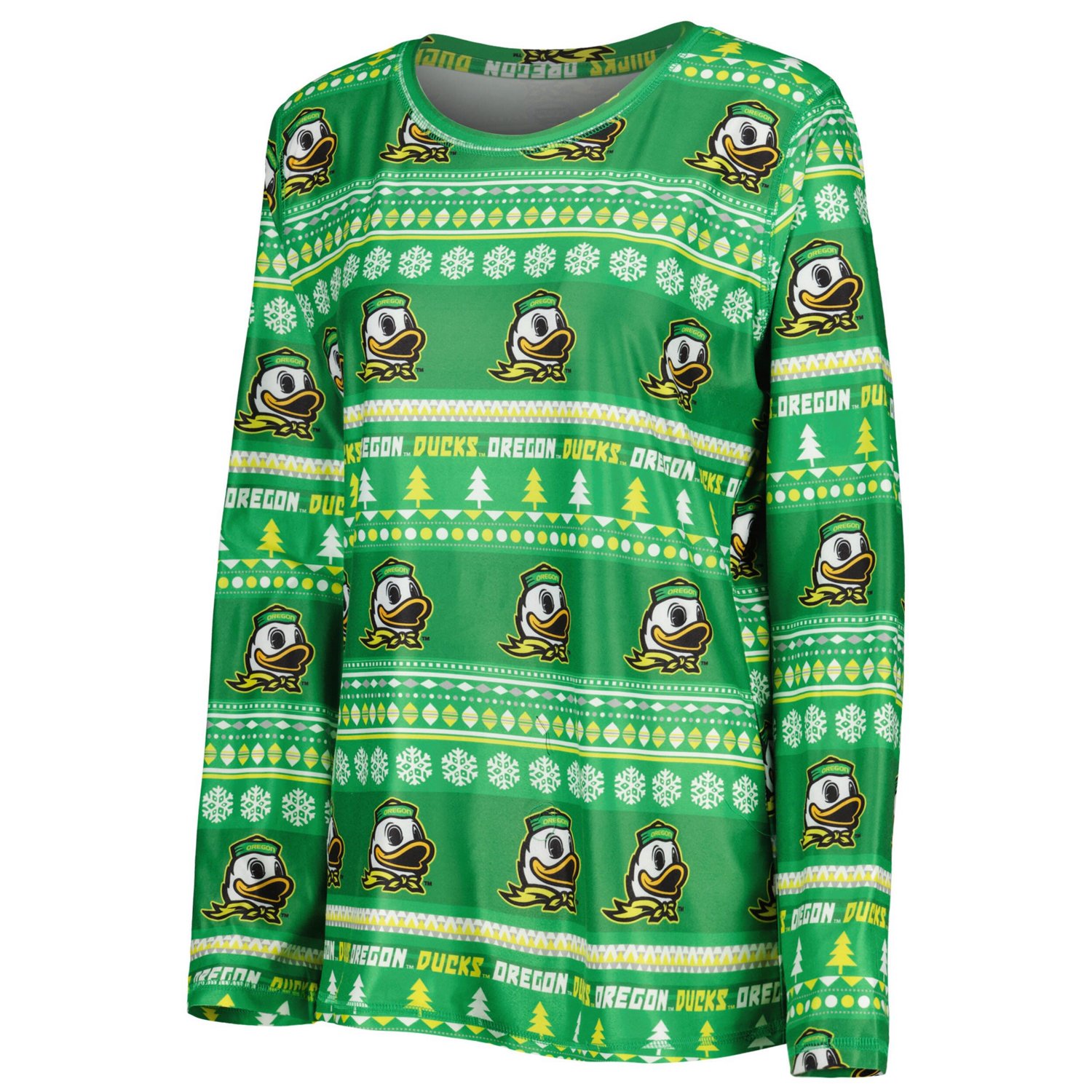 Concepts Sport Oregon Ducks Holiday Long Sleeve T-Shirt and Pants Sleep Set                                                      - view number 2