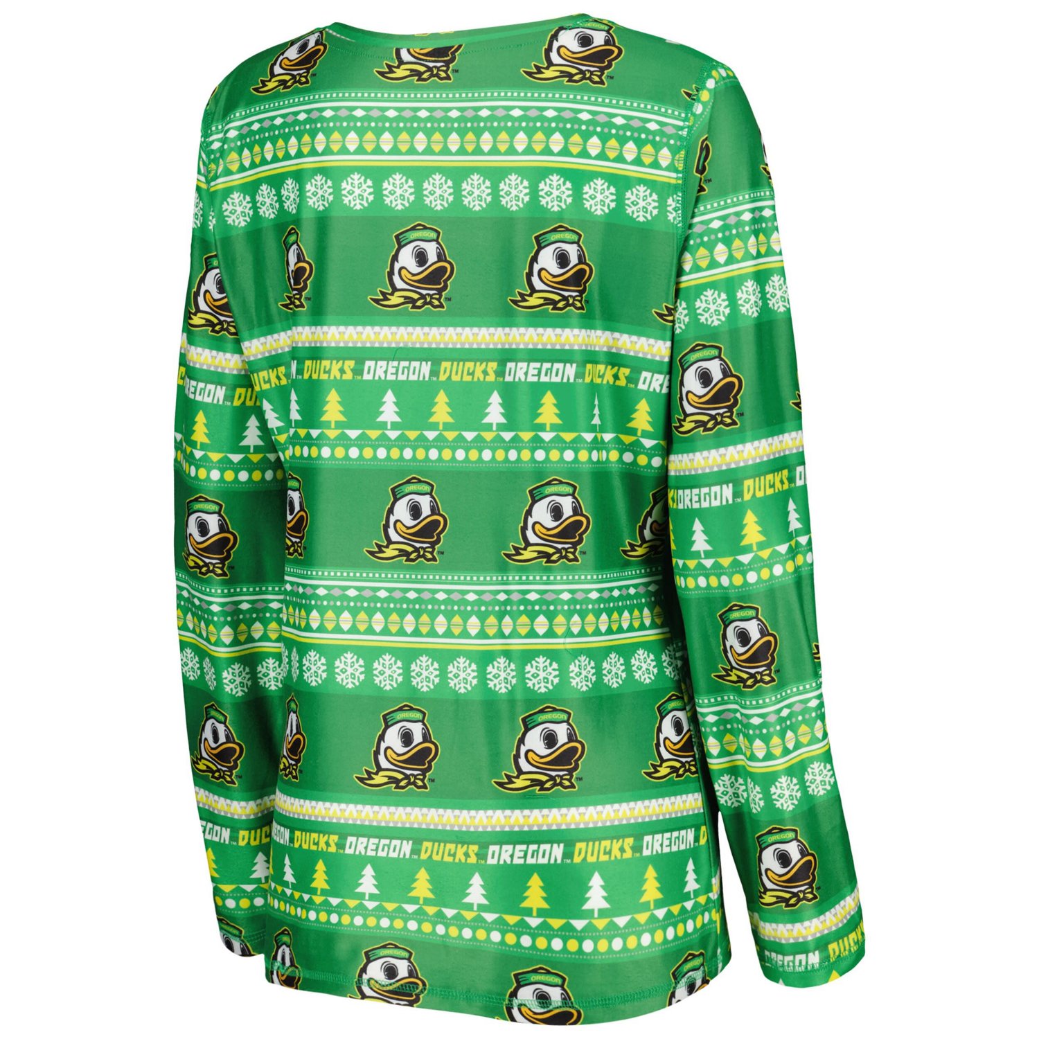 Concepts Sport Oregon Ducks Holiday Long Sleeve T-Shirt and Pants Sleep Set                                                      - view number 3