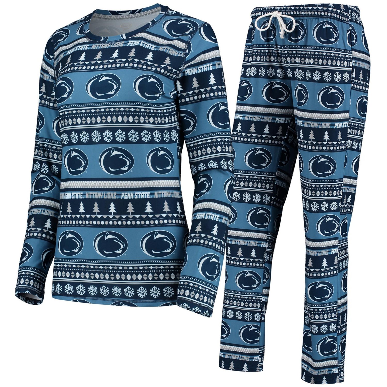 Concepts Sport Penn State Nittany Lions Holiday Long Sleeve T-Shirt  Pants Sleep Set